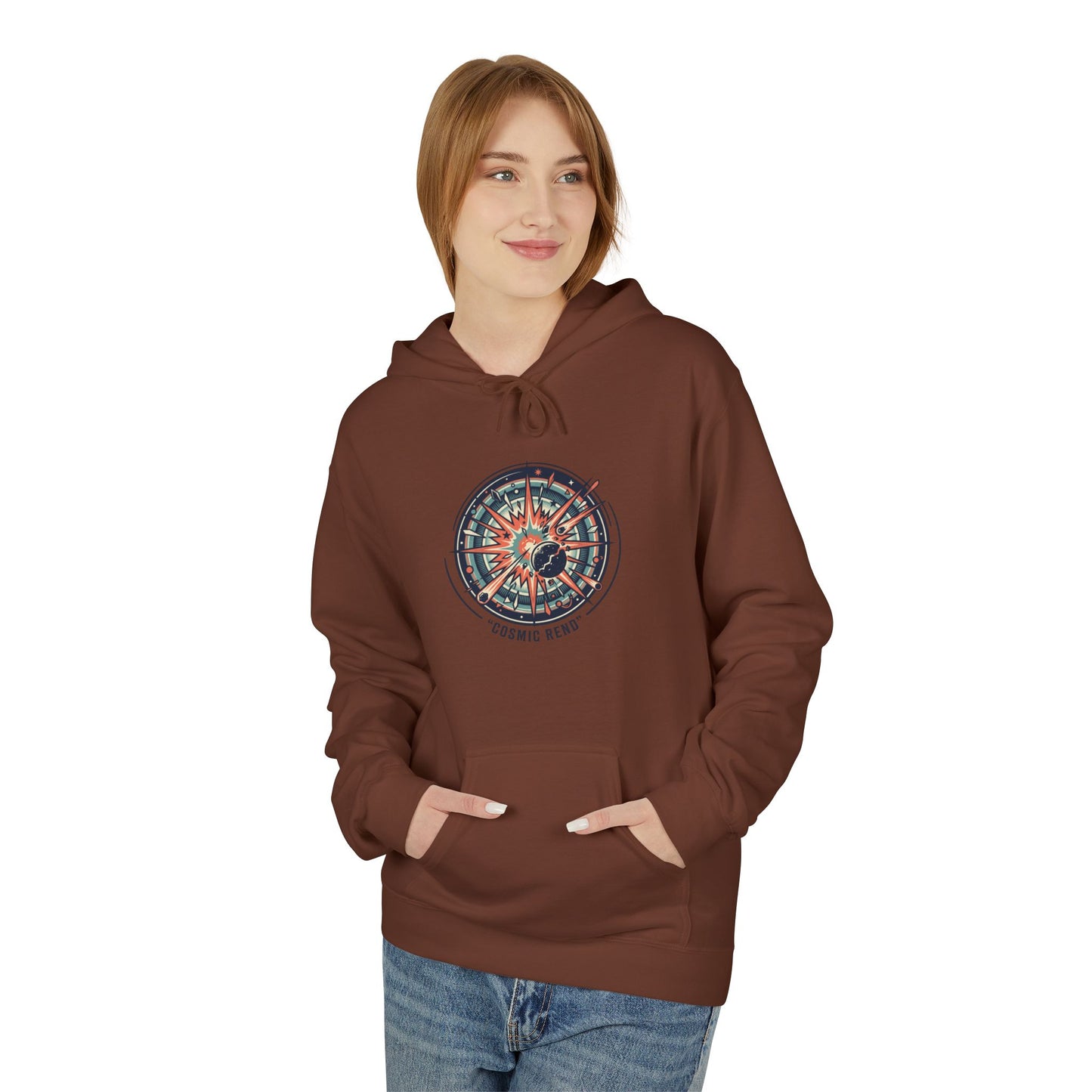 Cosmic Compass Hoodie – Retro Space Navigation Graphic Hoodie | Celestial Streetwear, Vintage Space Aesthetic, Unisex Hoodie