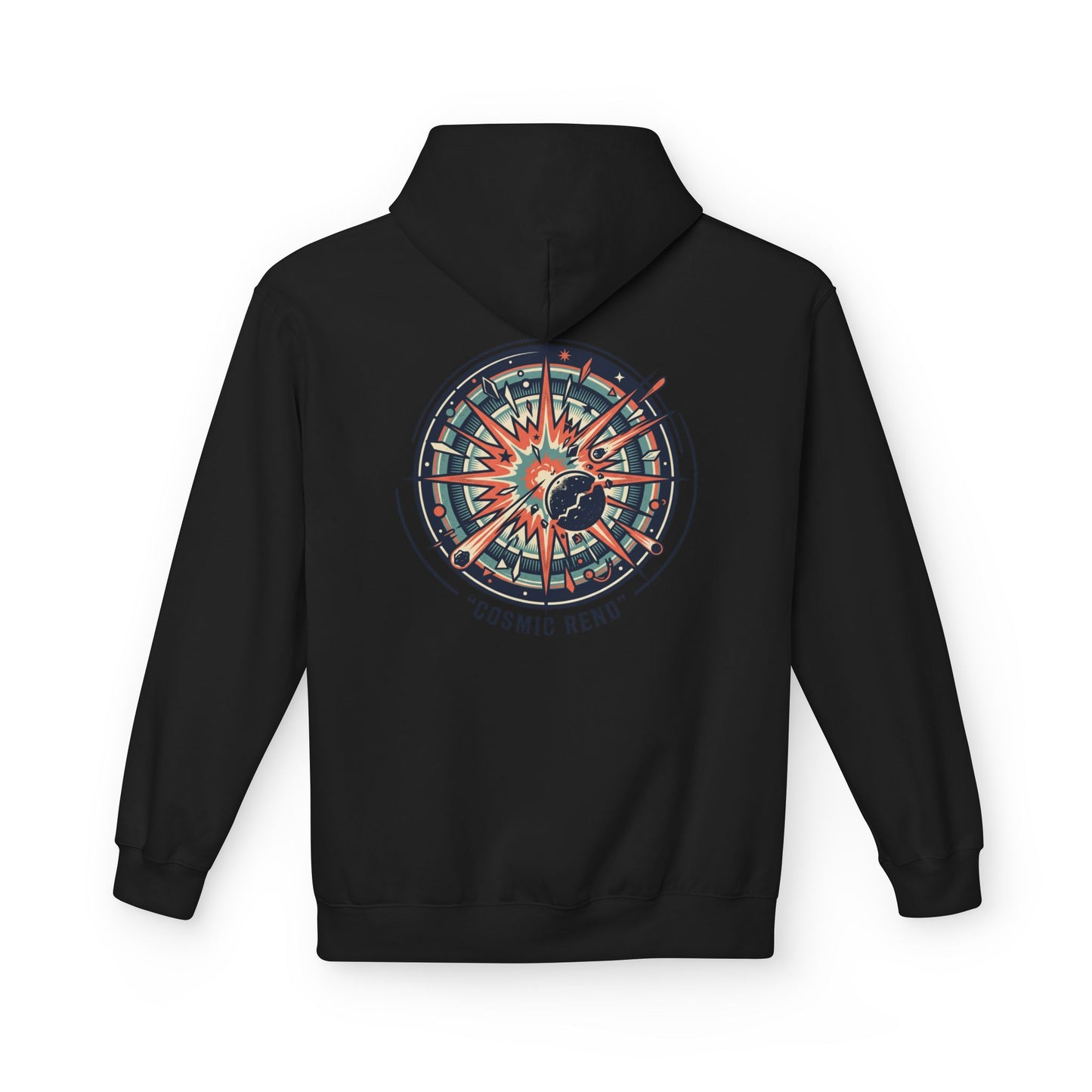 Cosmic Compass Hoodie – Retro Space Navigation Graphic Hoodie | Celestial Streetwear, Vintage Space Aesthetic, Unisex Hoodie
