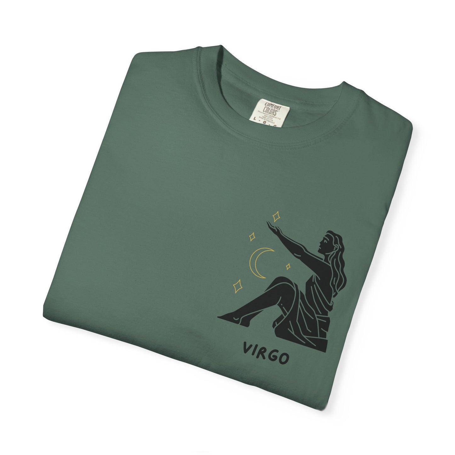 Virgo Zodiac T-Shirt – Minimalist Astrology Tee | Celestial Star Sign Graphic Shirt