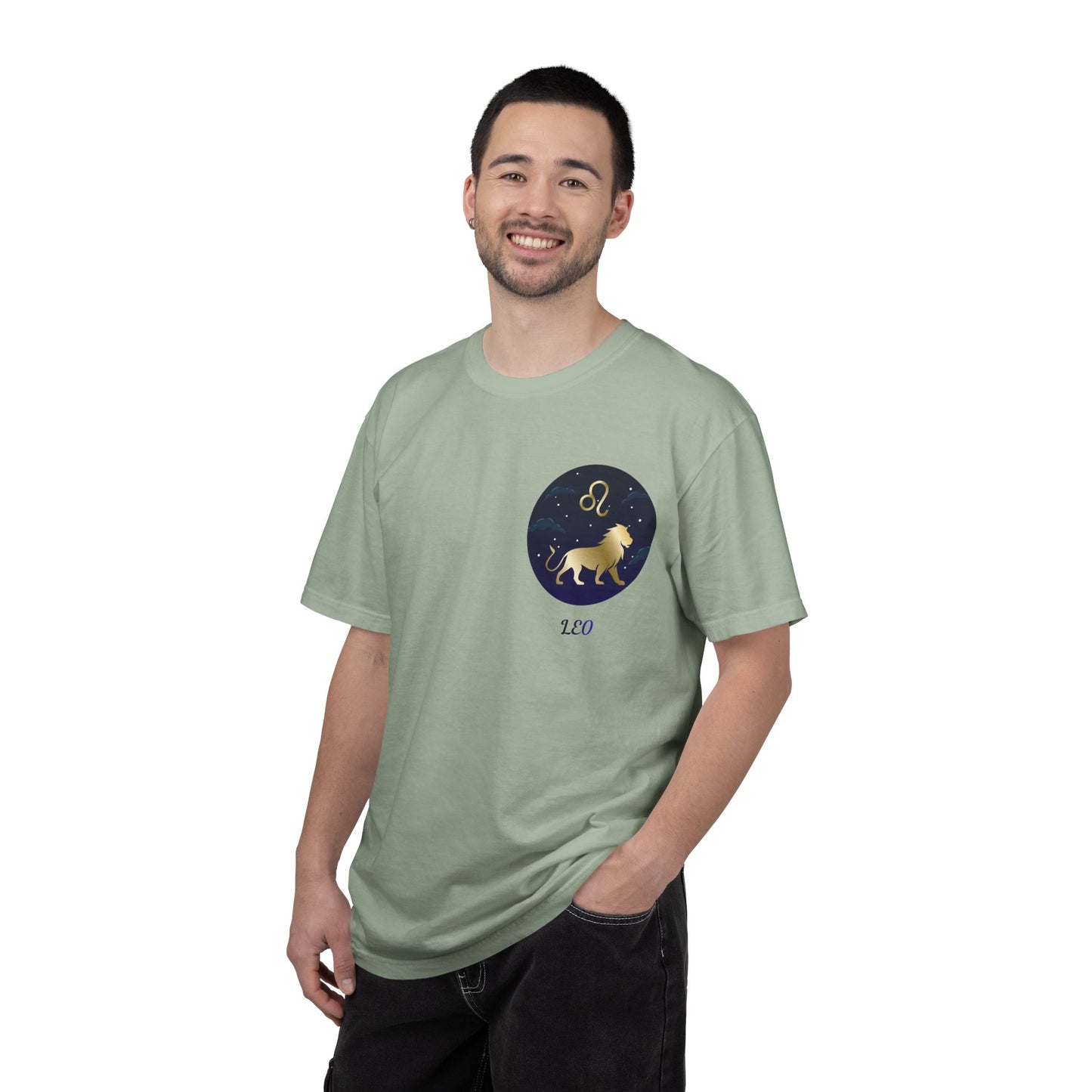 Leo Zodiac T-Shirt – Gold Lion Constellation Graphic Tee | Celestial Astrology Shirt