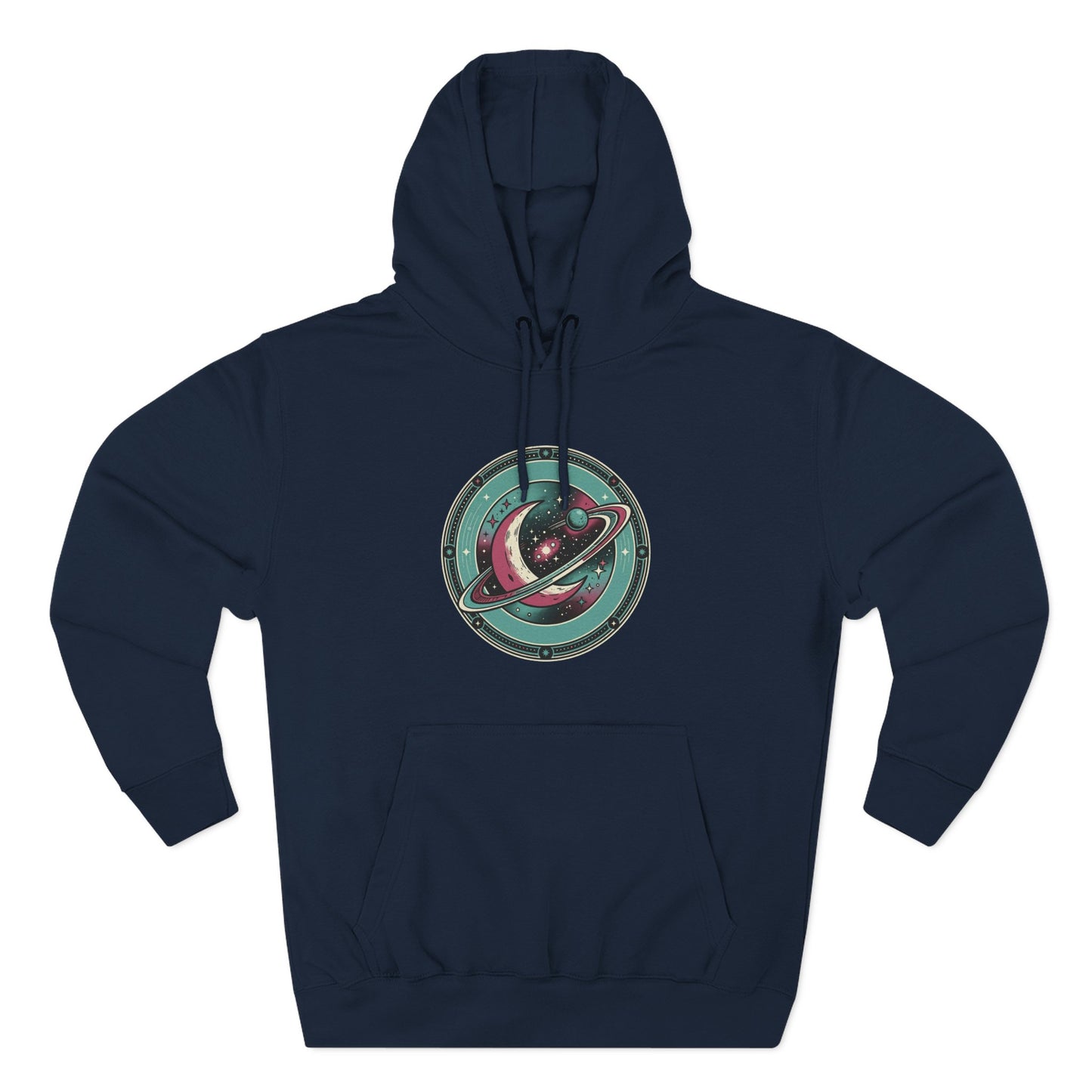Saturn Planet Hoodie – Retro Space Ring Graphic Hoodie | Minimal Cosmic Aesthetic, Astronomy Hoodie, Unisex Hoodie