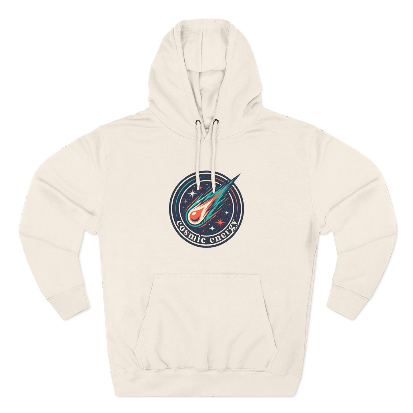 Cosmic Energy Hoodie – Meteor & Shooting Star Graphic Hoodie | Space Aesthetic, Celestial Streetwear, Unisex Hoodie