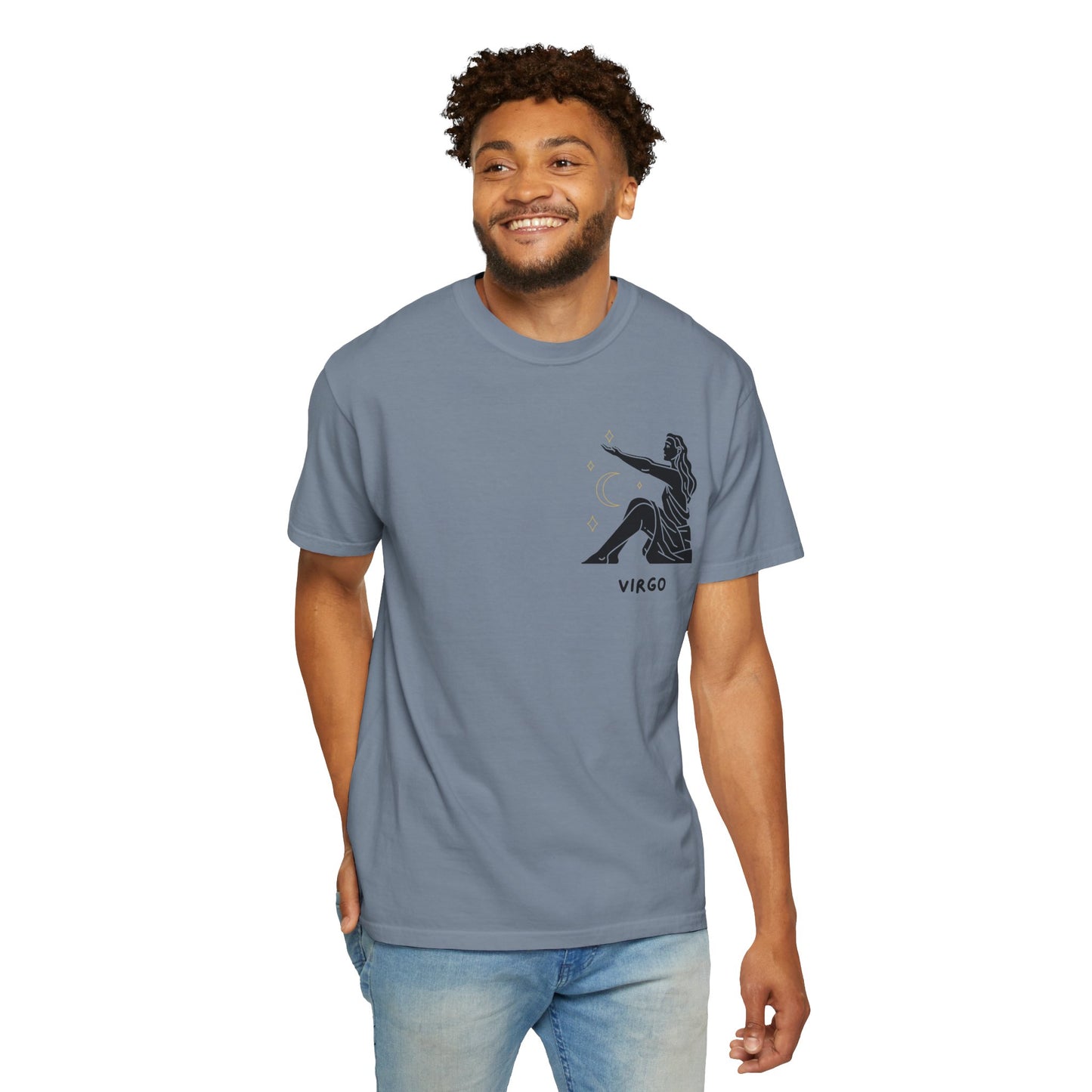 Virgo Zodiac T-Shirt – Minimalist Astrology Tee | Celestial Star Sign Graphic Shirt