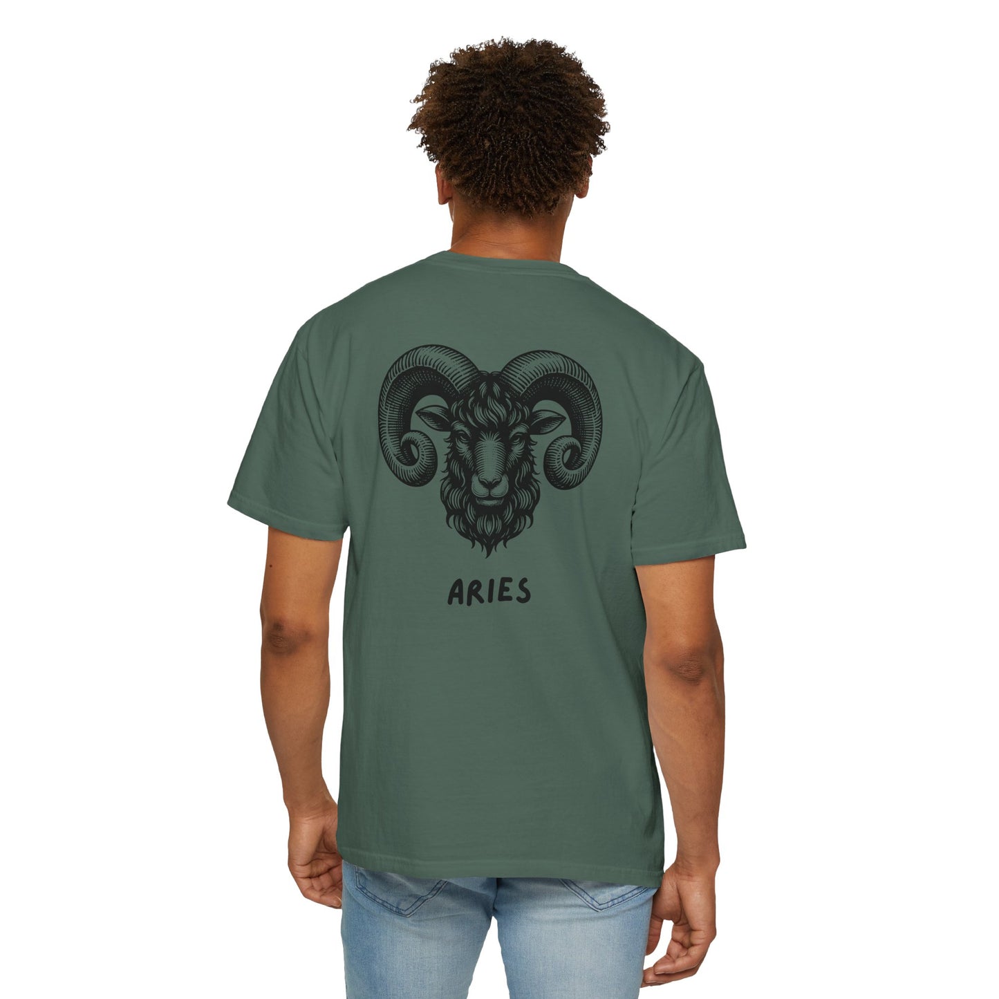 Aries Zodiac T-Shirt – Aries Ram Astrology Graphic Tee | Vintage Star Sign Shirt, Unisex Tee
