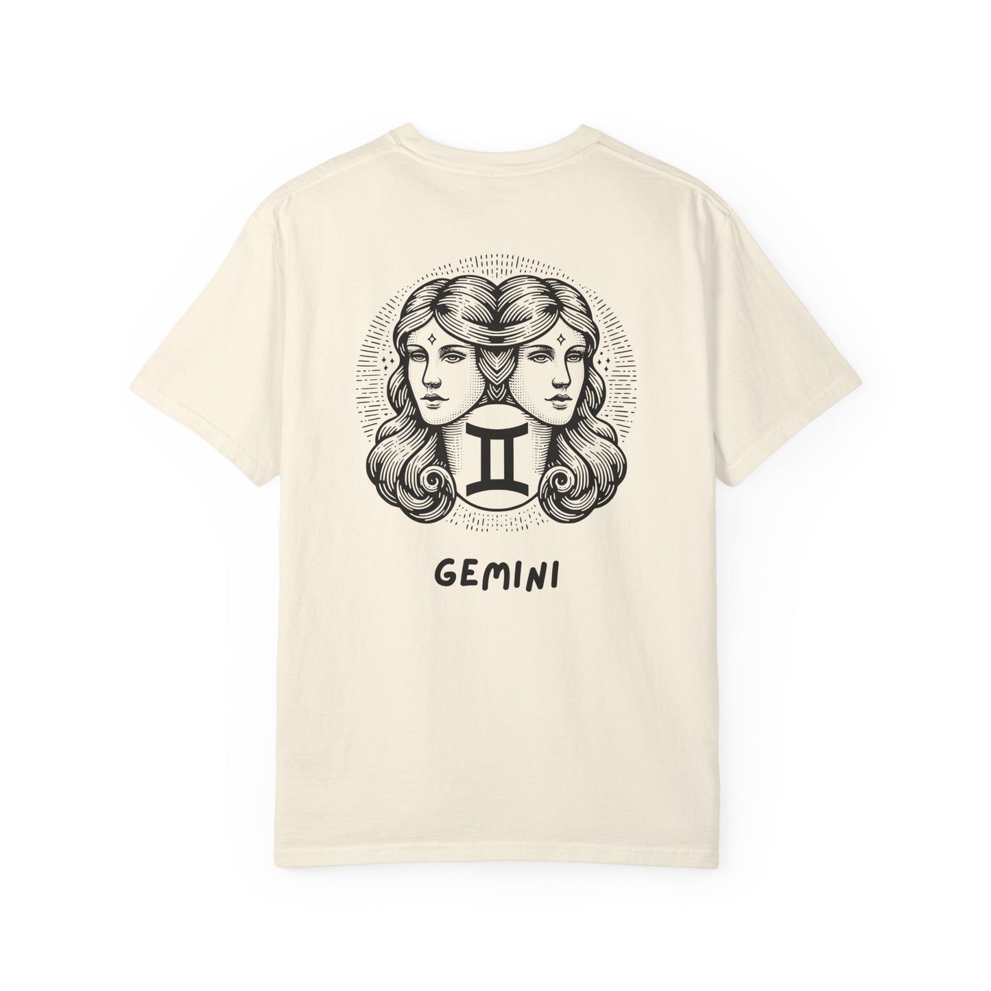 Gemini Zodiac T-Shirt – Twin Faces Astrology Tee | Minimal Celestial Graphic Shirt