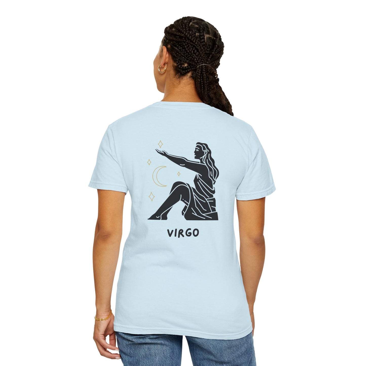 Virgo Zodiac T-Shirt – Minimalist Astrology Tee | Celestial Star Sign Graphic Shirt