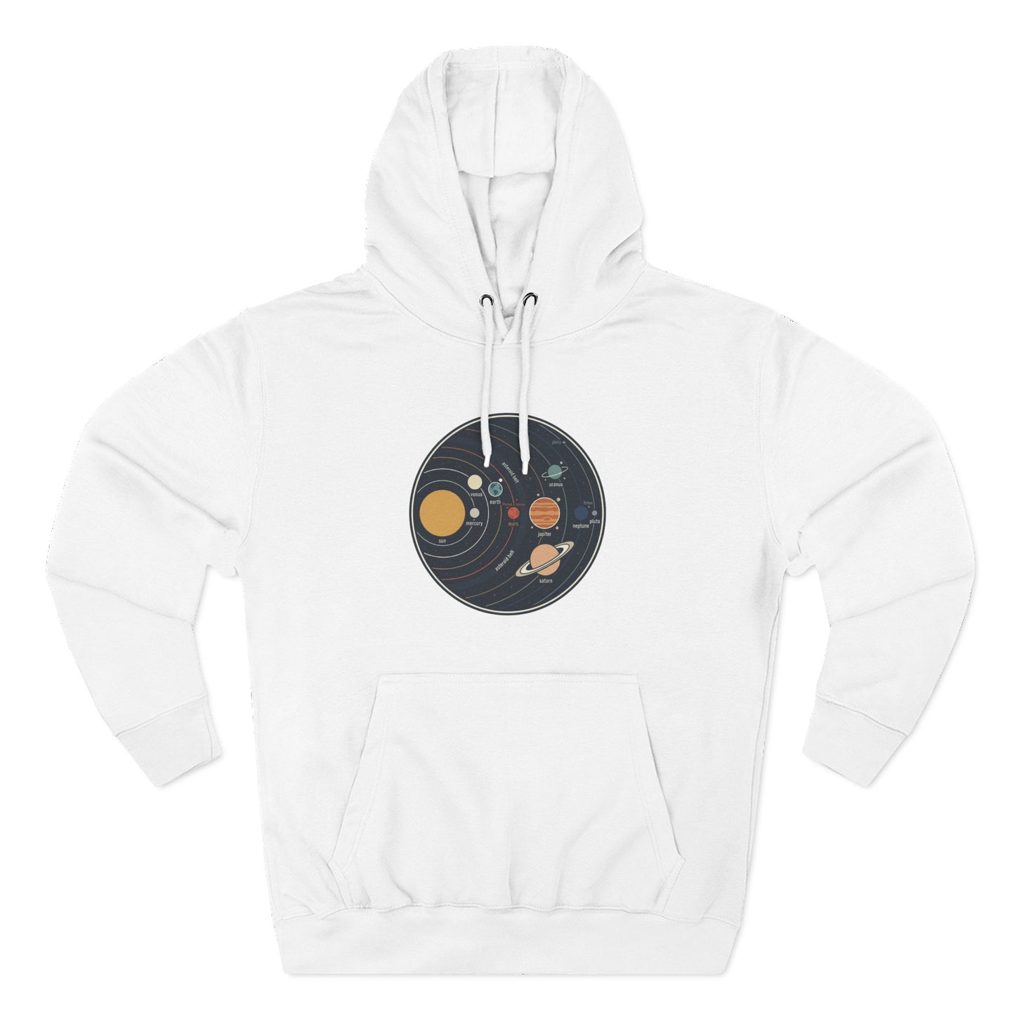 Solar System Hoodie – Retro Planet Graphic Hoodie | Space Aesthetic, Astronomy Hoodie, Celestial Unisex Hoodie
