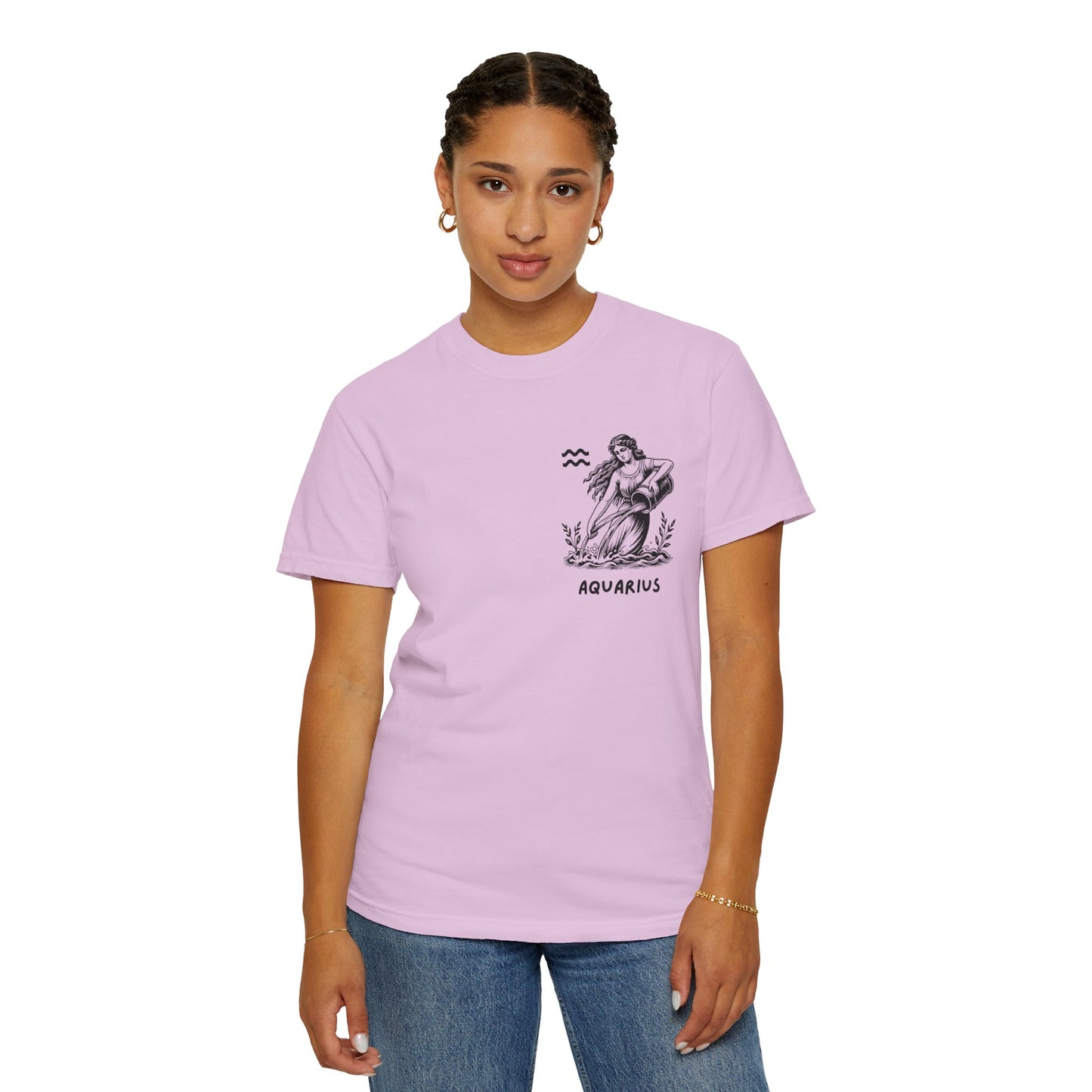 Aquarius Zodiac T-Shirt – Vintage Water Bearer Astrology Tee | Celestial Star Sign Shirt