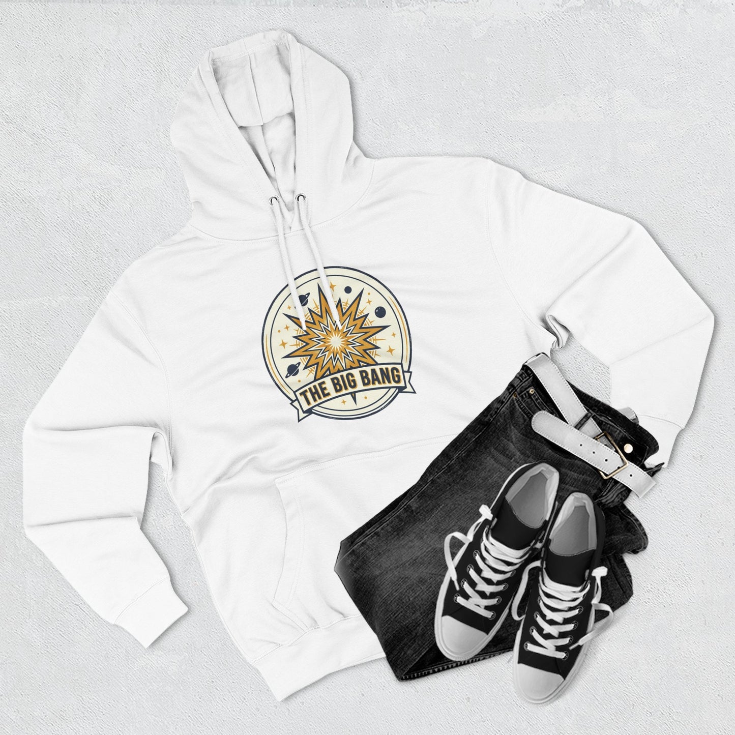 Big Bang Hoodie – Retro Starburst Universe Graphic Hoodie | Astronomy Science Hoodie, Cosmic Streetwear, Unisex Hoodie