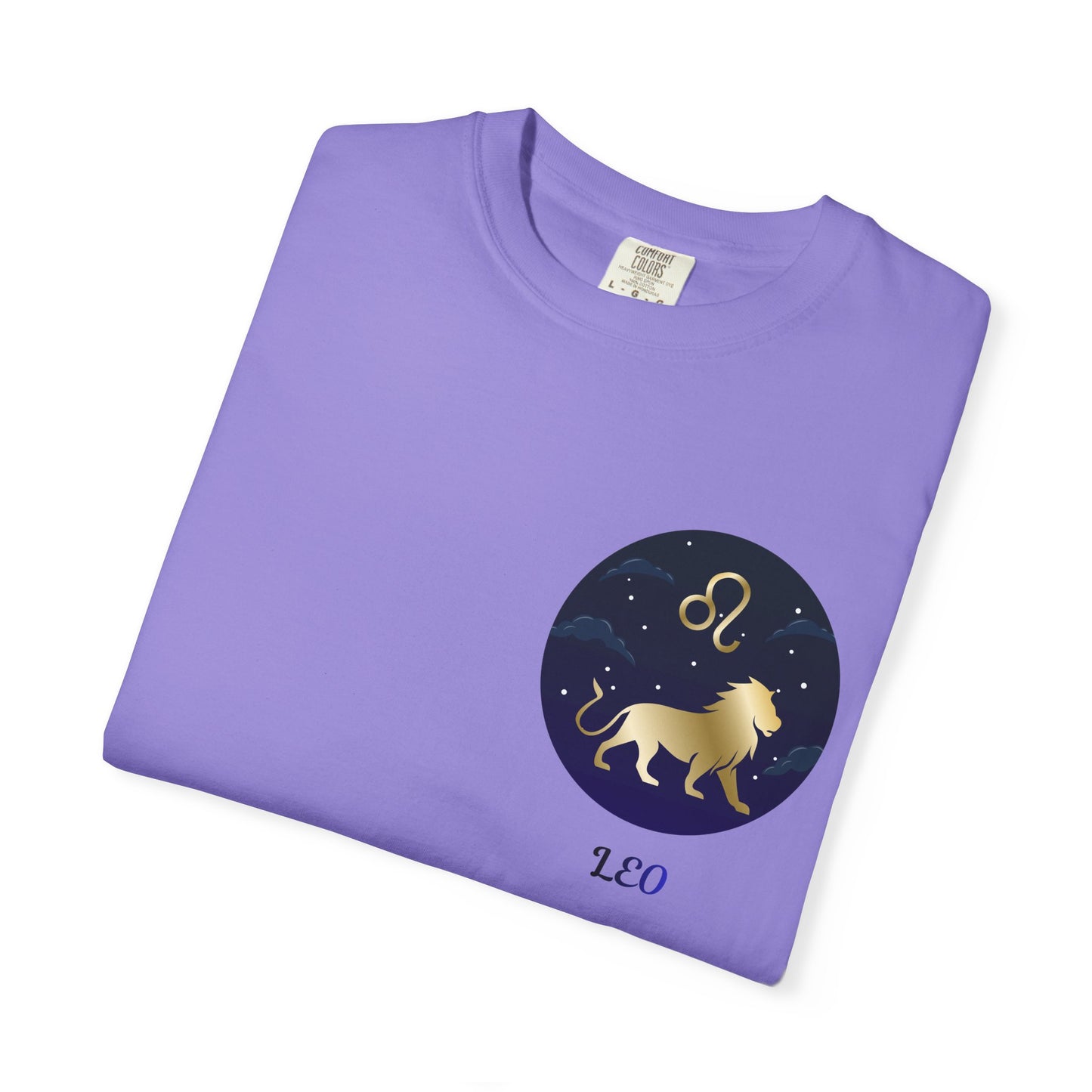 Leo Zodiac T-Shirt – Gold Lion Constellation Graphic Tee | Celestial Astrology Shirt
