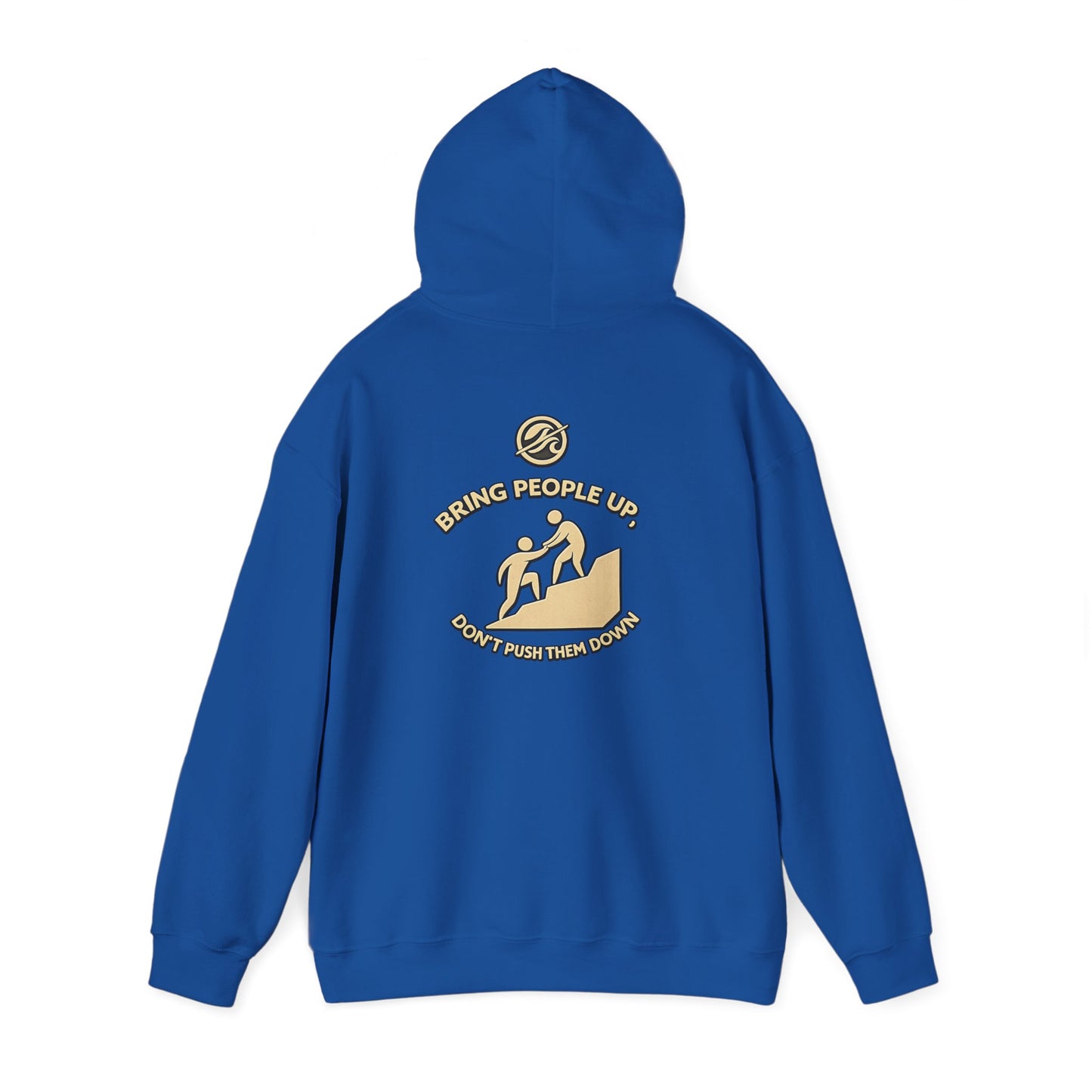 Without Wax Hoodie – “Bring People Up” Motivational Graphic Sweatshirt | Minimal Inspirational Streetwear