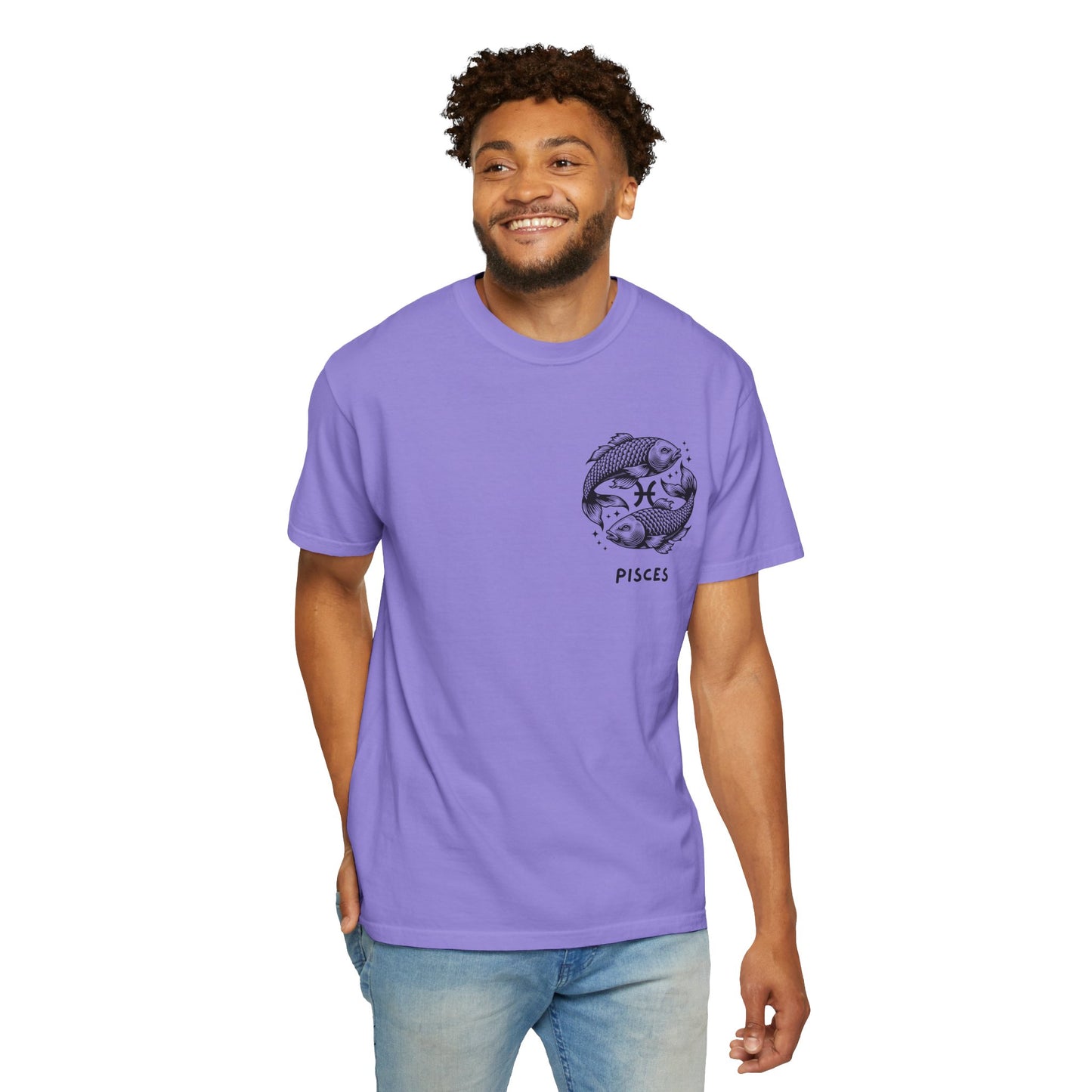 Pisces Zodiac T-Shirt – Pisces Fish Astrology Graphic Tee | Celestial Star Sign Shirt