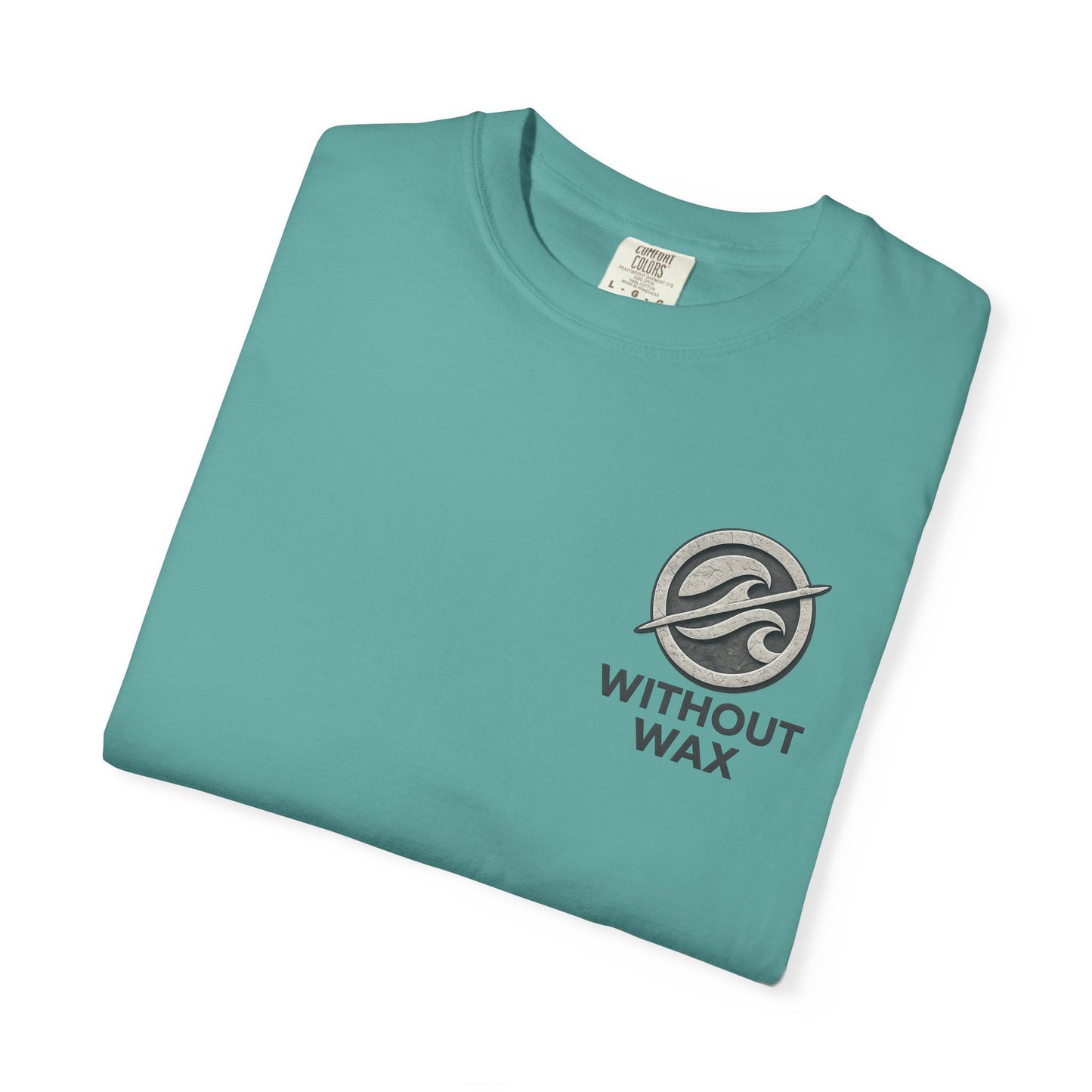 Without Wax Surf Logo T-Shirt – Coastal Wave Badge Graphic Tee | Vintage Streetwear Shirt