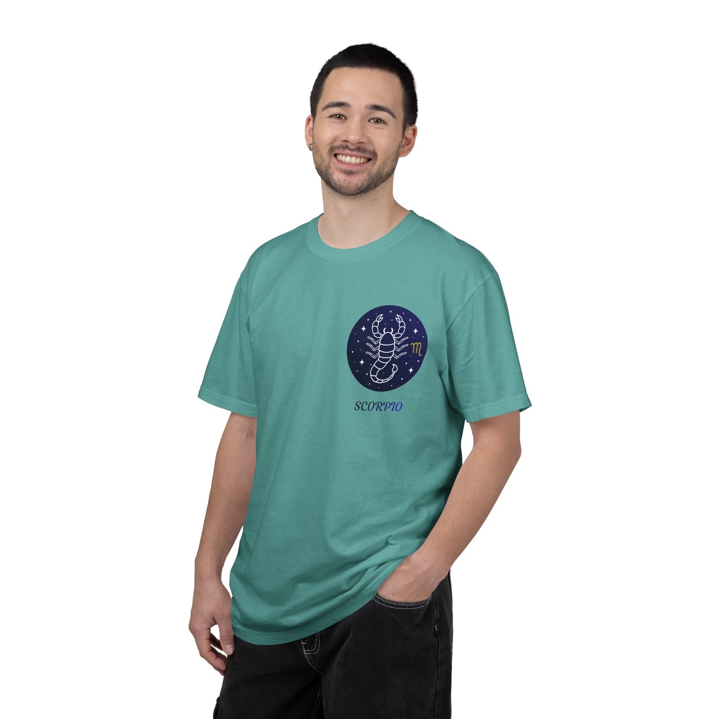 Scorpio Unisex Garment-Dyed T-Shirt – Zodiac Astrology Graphic Tee | Vintage Celestial Star Sign Shirt
