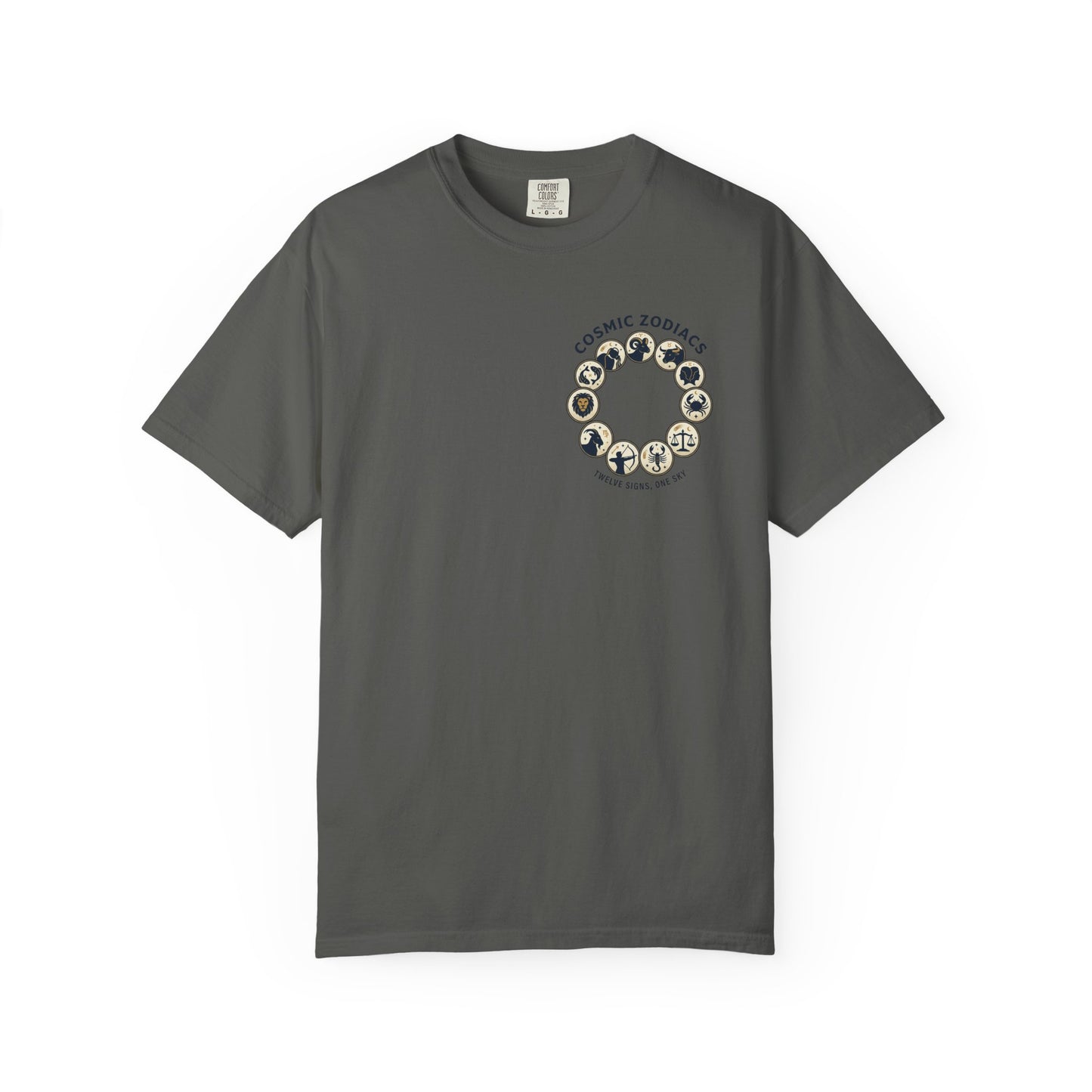 Zodiac Circle T-Shirt – Cosmic Zodiac Astrology Graphic Tee | Celestial Star Sign Shirt, Unisex Tee