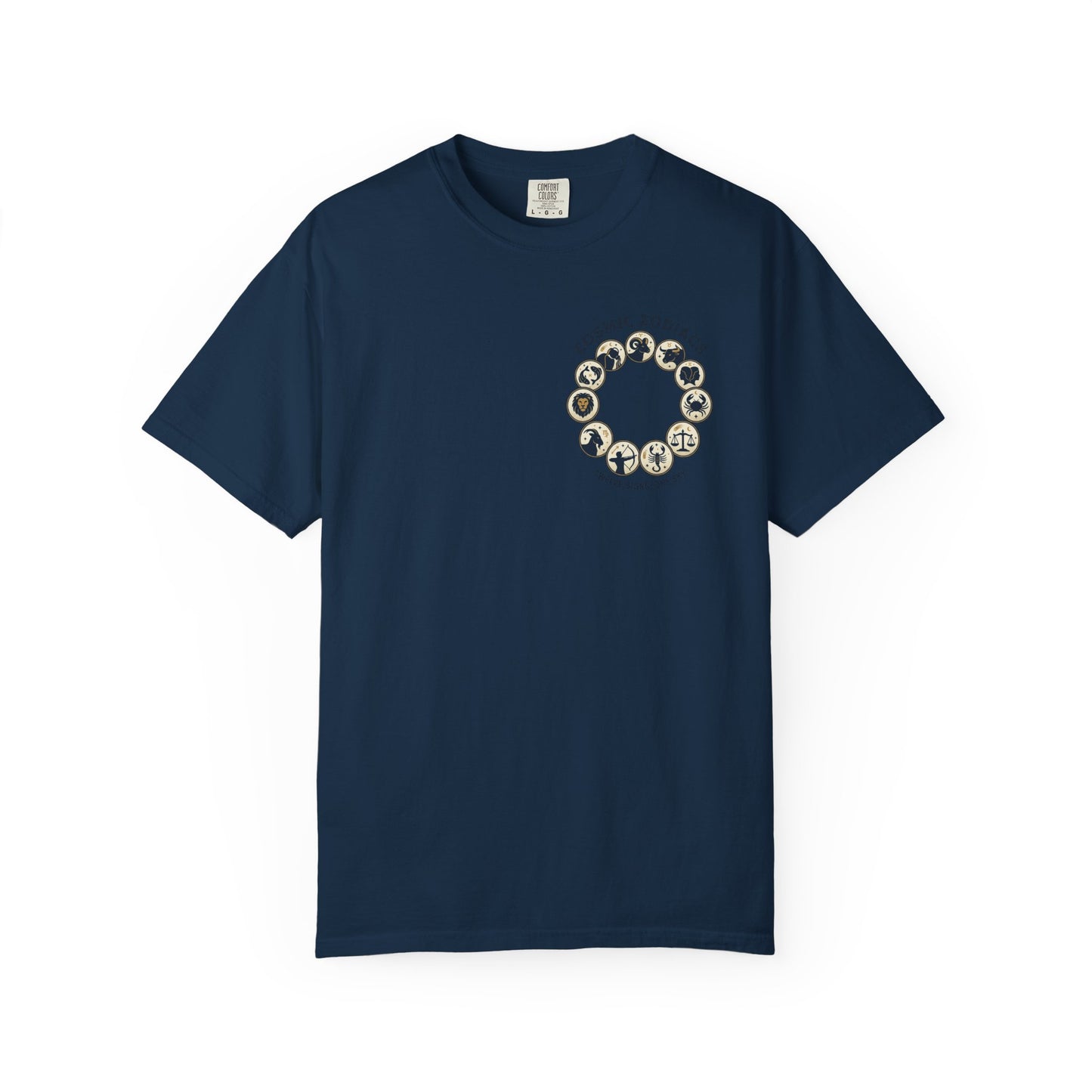 Zodiac Circle T-Shirt – Cosmic Zodiac Astrology Graphic Tee | Celestial Star Sign Shirt, Unisex Tee