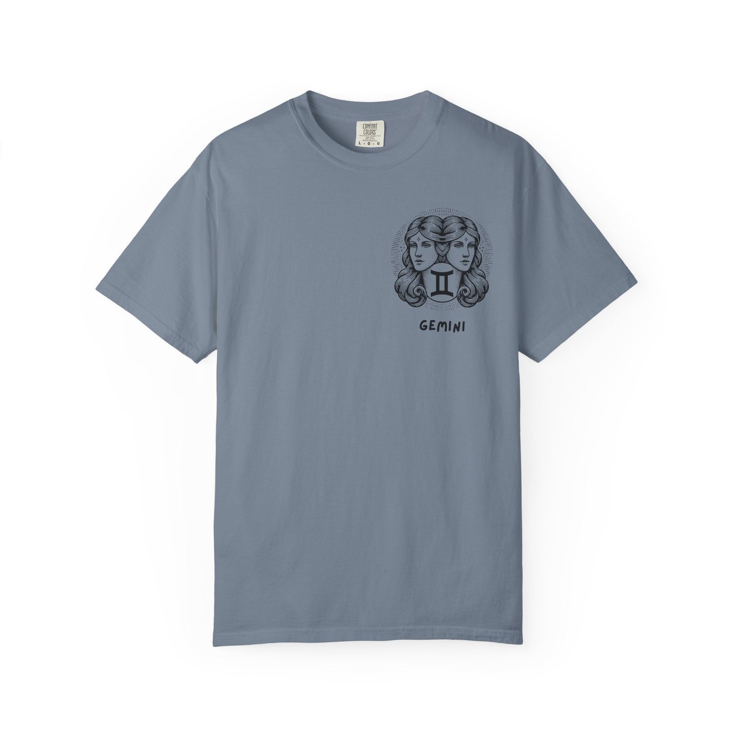 Gemini Zodiac T-Shirt – Twin Faces Astrology Tee | Minimal Celestial Graphic Shirt