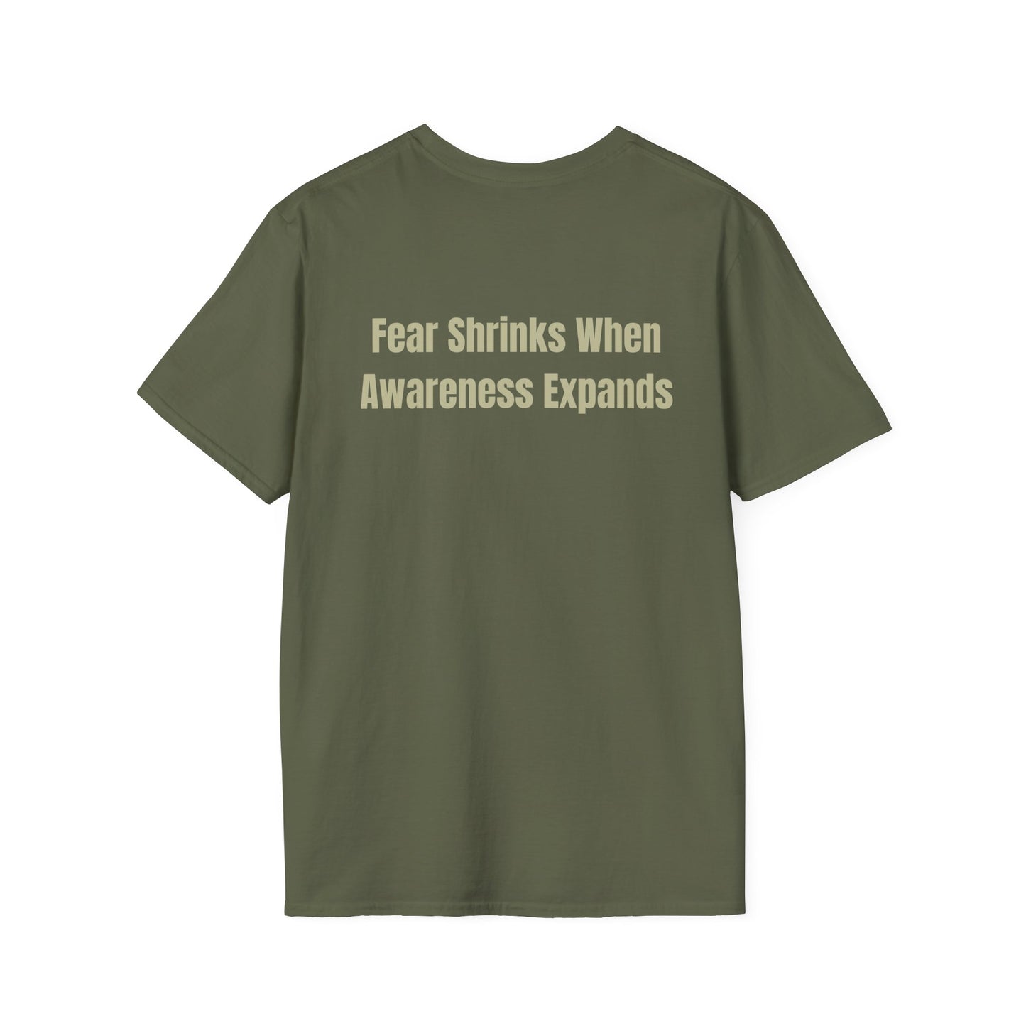 Perspective T-Shirt – “Fear Shrinks When Awareness Expands” Inspirational Tee | Mindfulness Shirt