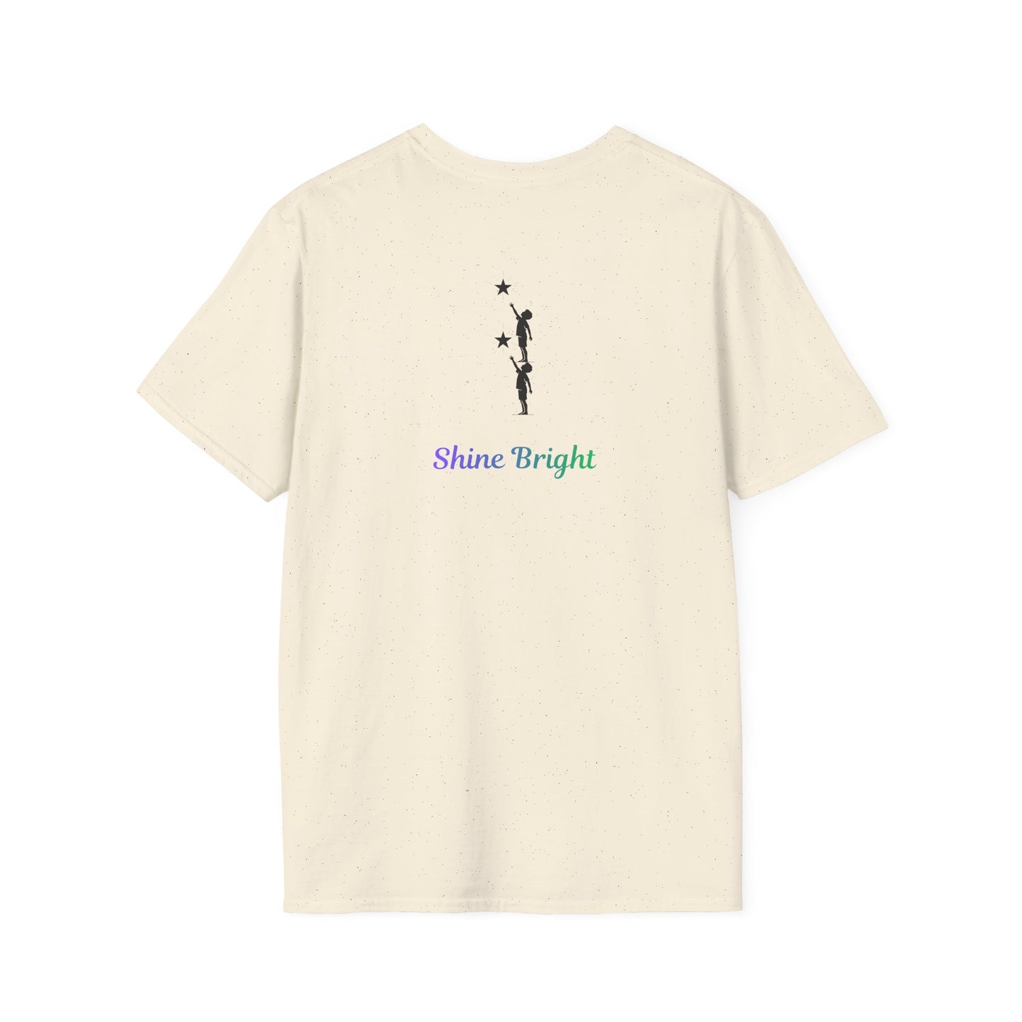 Shine Bright T-Shirt – Inspirational Star Graphic Tee | Minimal Positive Message Shirt