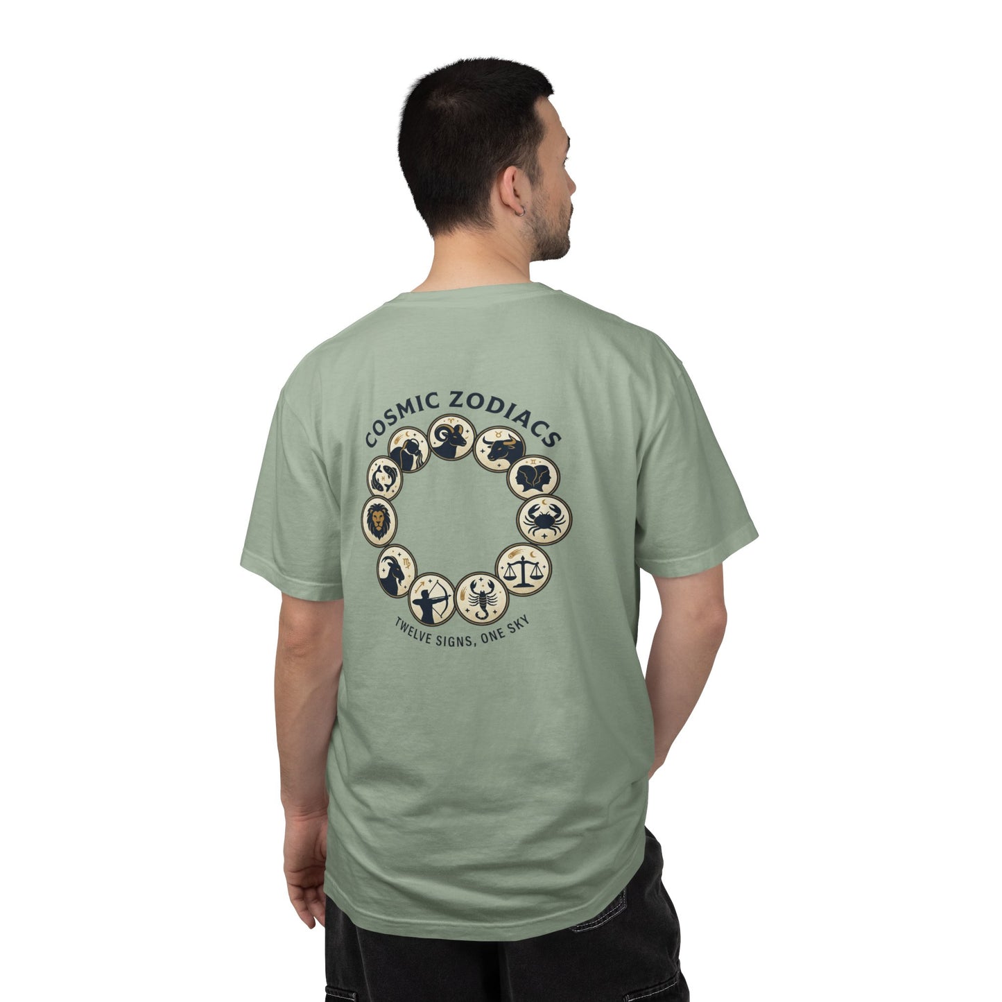 Zodiac Circle T-Shirt – Cosmic Zodiac Astrology Graphic Tee | Celestial Star Sign Shirt, Unisex Tee