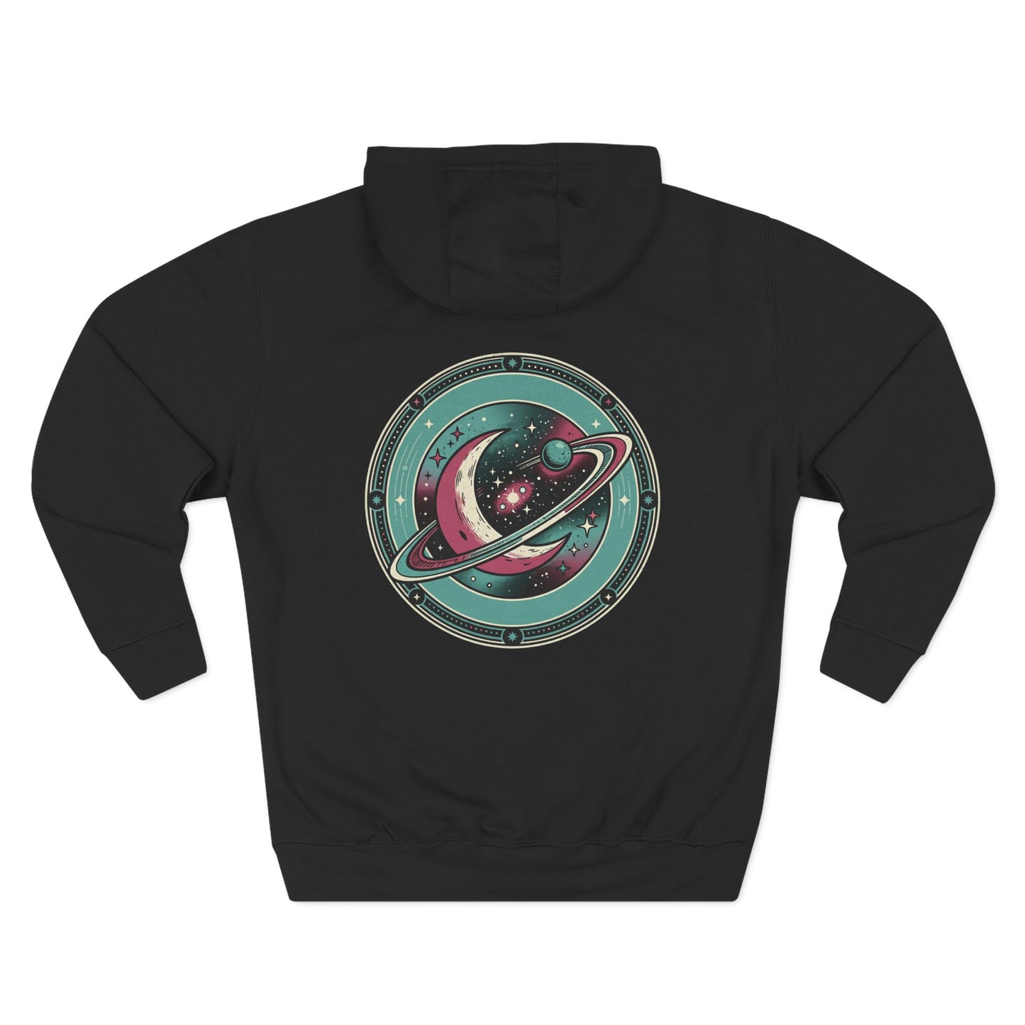 Saturn Planet Hoodie – Retro Space Ring Graphic Hoodie | Minimal Cosmic Aesthetic, Astronomy Hoodie, Unisex Hoodie