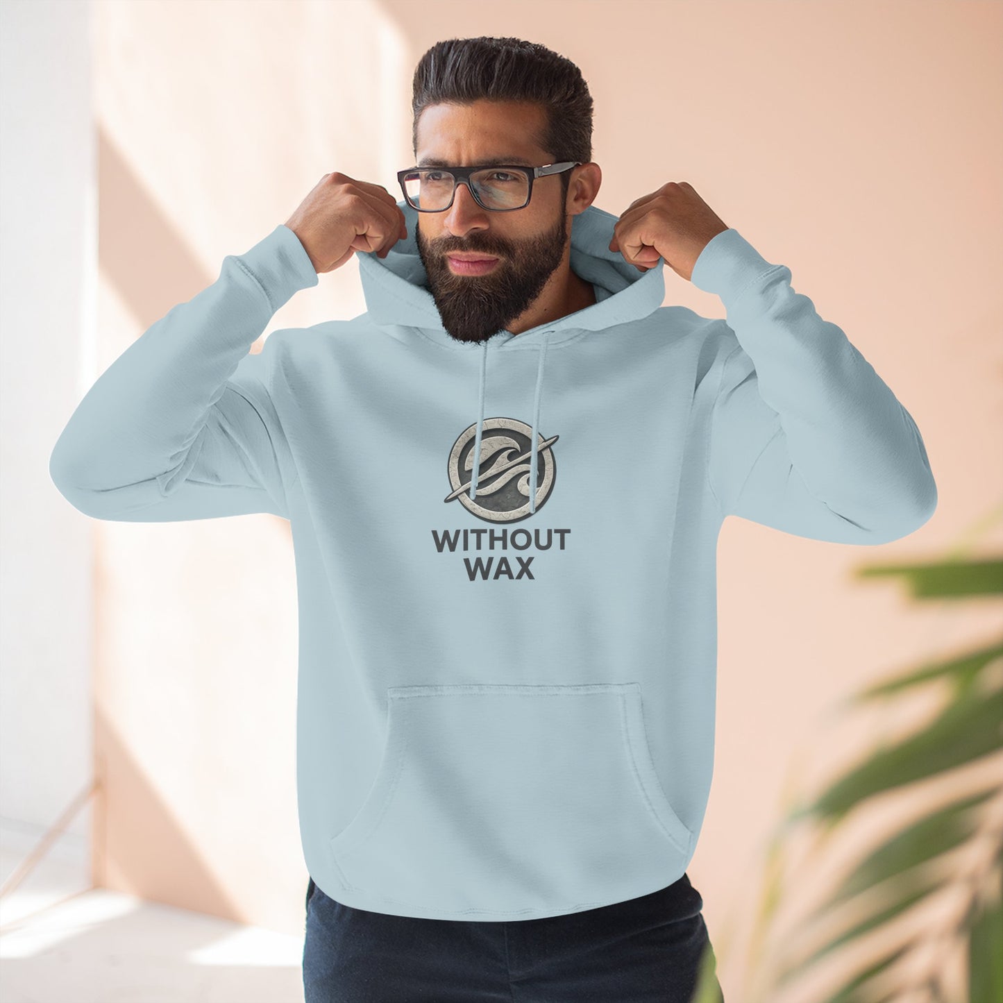 Without Wax Logo Hoodie – Minimal Surf Brand Pullover | Clean Streetwear Hoodie