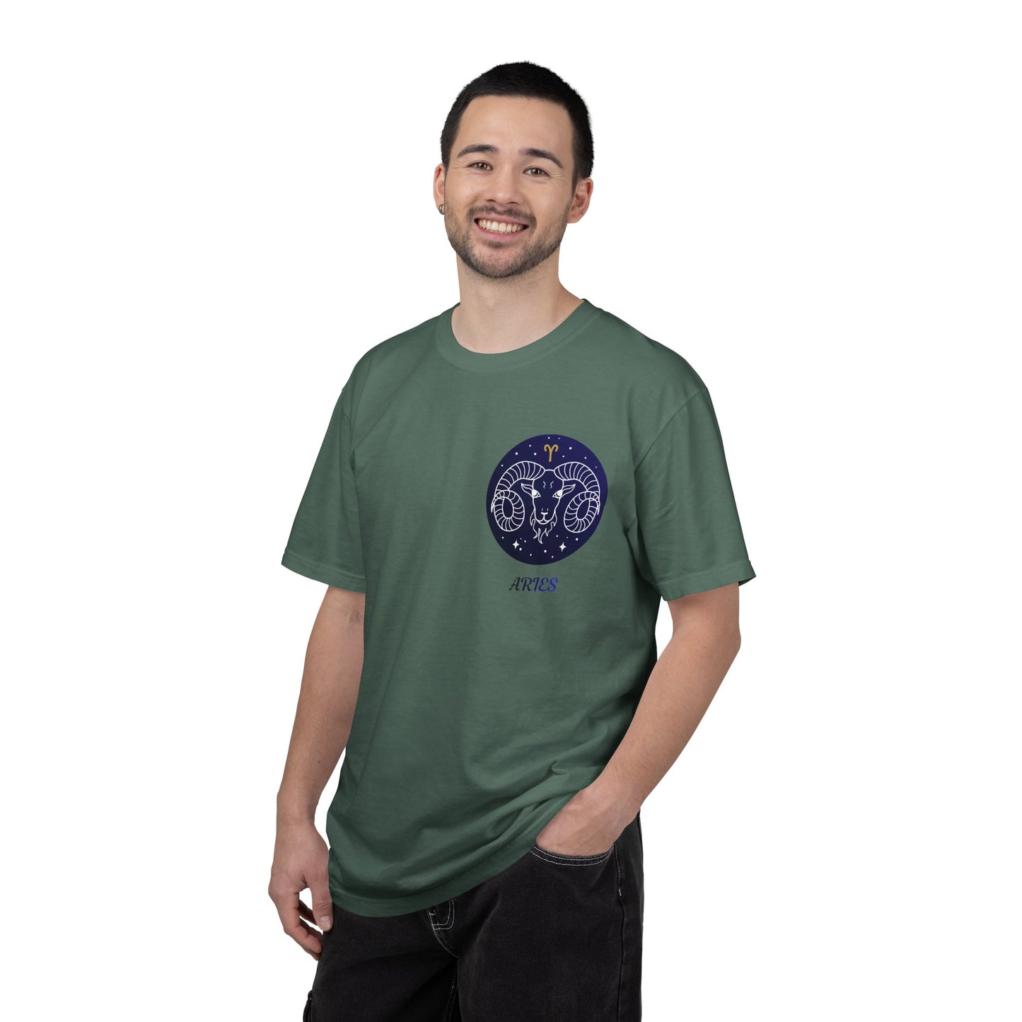 Aries Zodiac Ram T-Shirt – Constellation Astrology Graphic Tee | Minimal Celestial Shirt