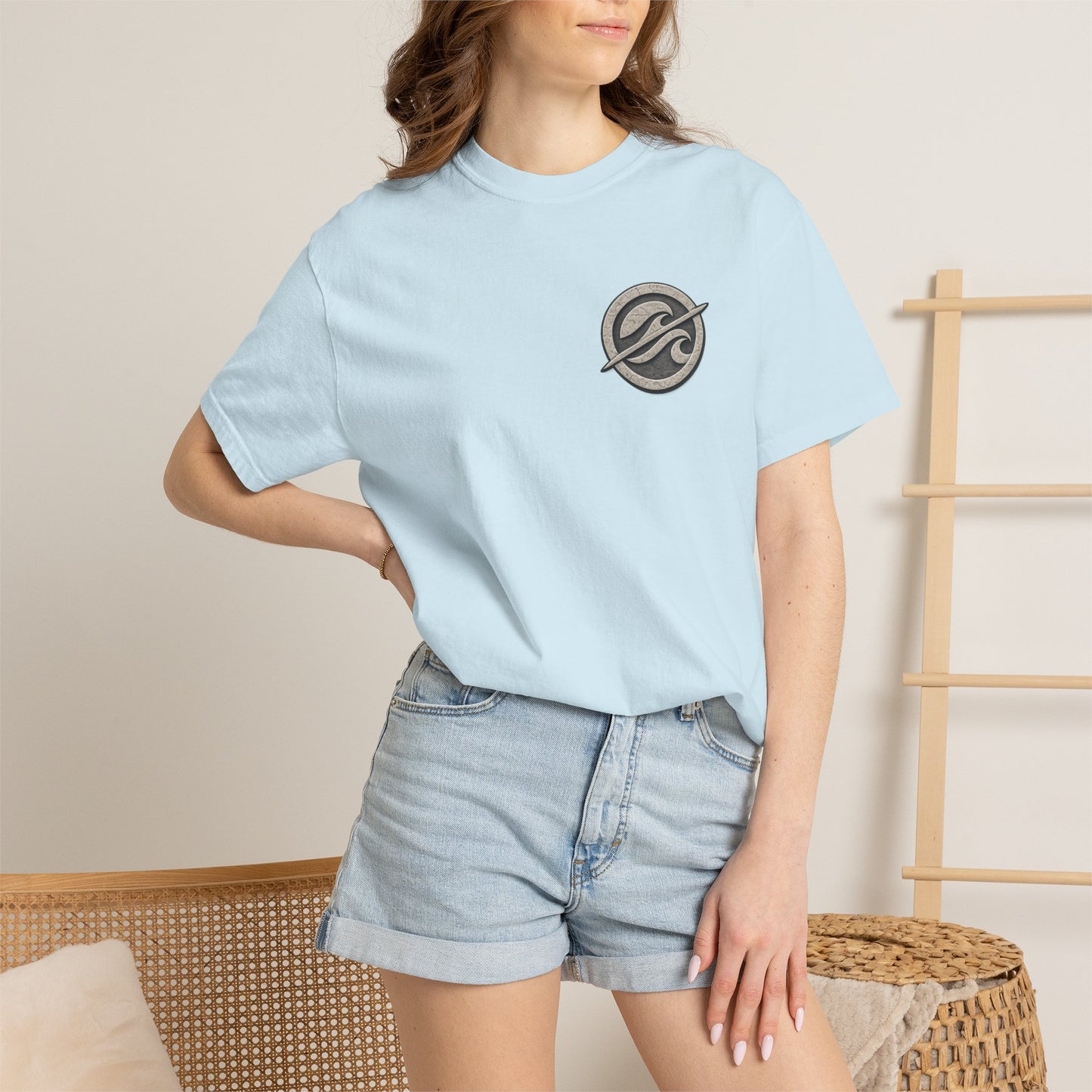 Surf Badge T-Shirt – Retro Wave Logo Tee | Vintage Coastal Streetwear Shirt