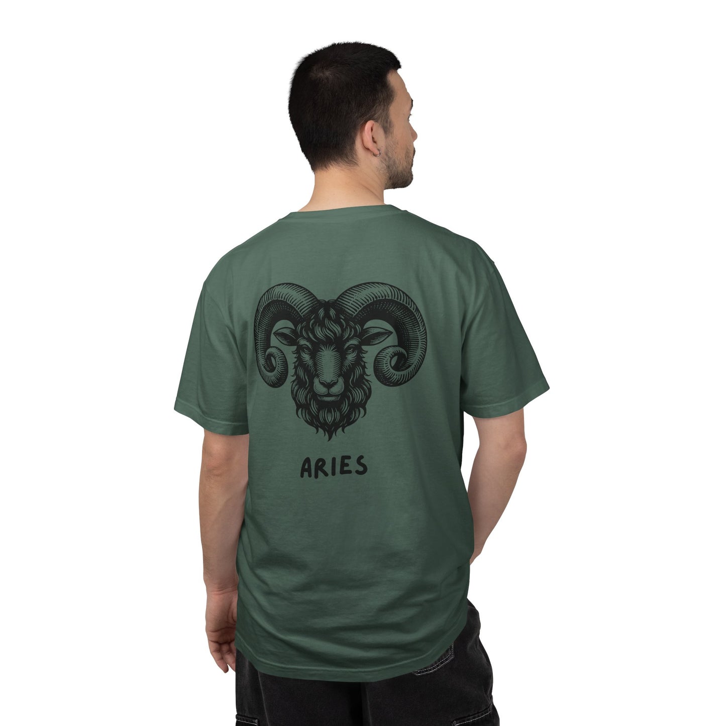 Aries Zodiac T-Shirt – Aries Ram Astrology Graphic Tee | Vintage Star Sign Shirt, Unisex Tee