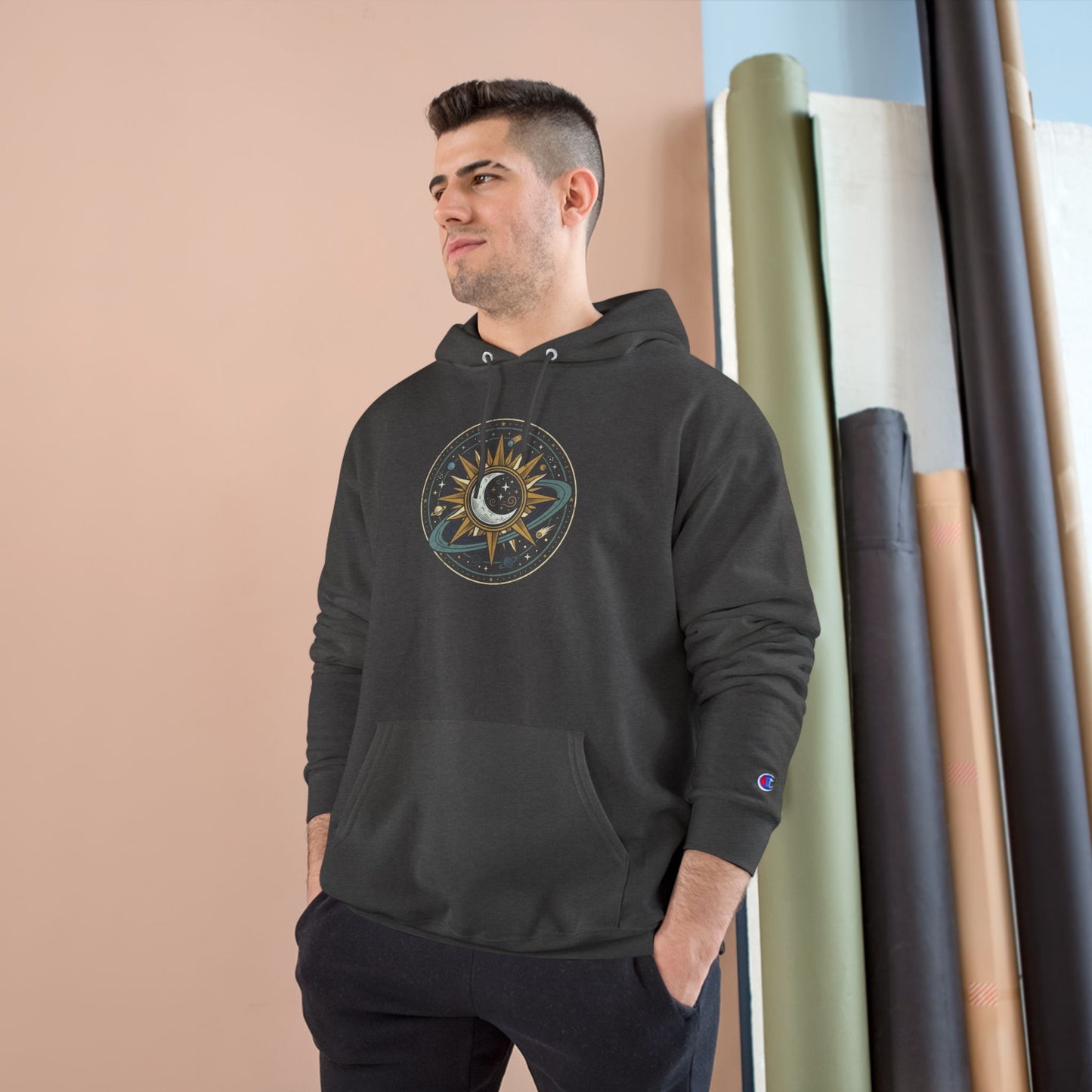 Sun & Moon Hoodie – Celestial Balance Graphic Hoodie | Spiritual Cosmic Aesthetic, Minimal Astrology Hoodie, Unisex Hoodie