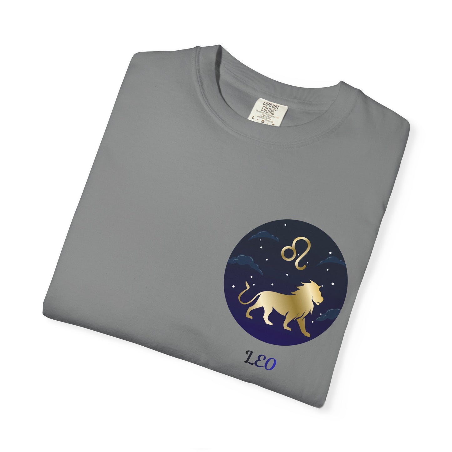 Leo Zodiac T-Shirt – Gold Lion Constellation Graphic Tee | Celestial Astrology Shirt