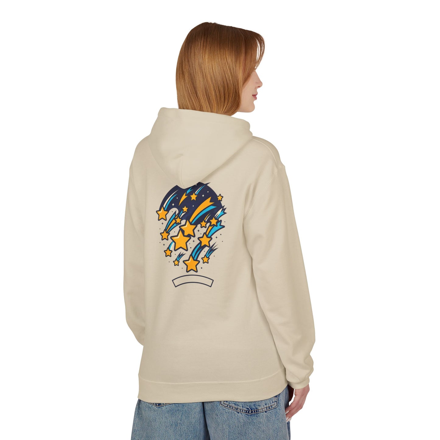 Starfall Hoodie – Shooting Stars Graphic Hoodie | Celestial Aesthetic, Cosmic Streetwear, Unisex Pullover