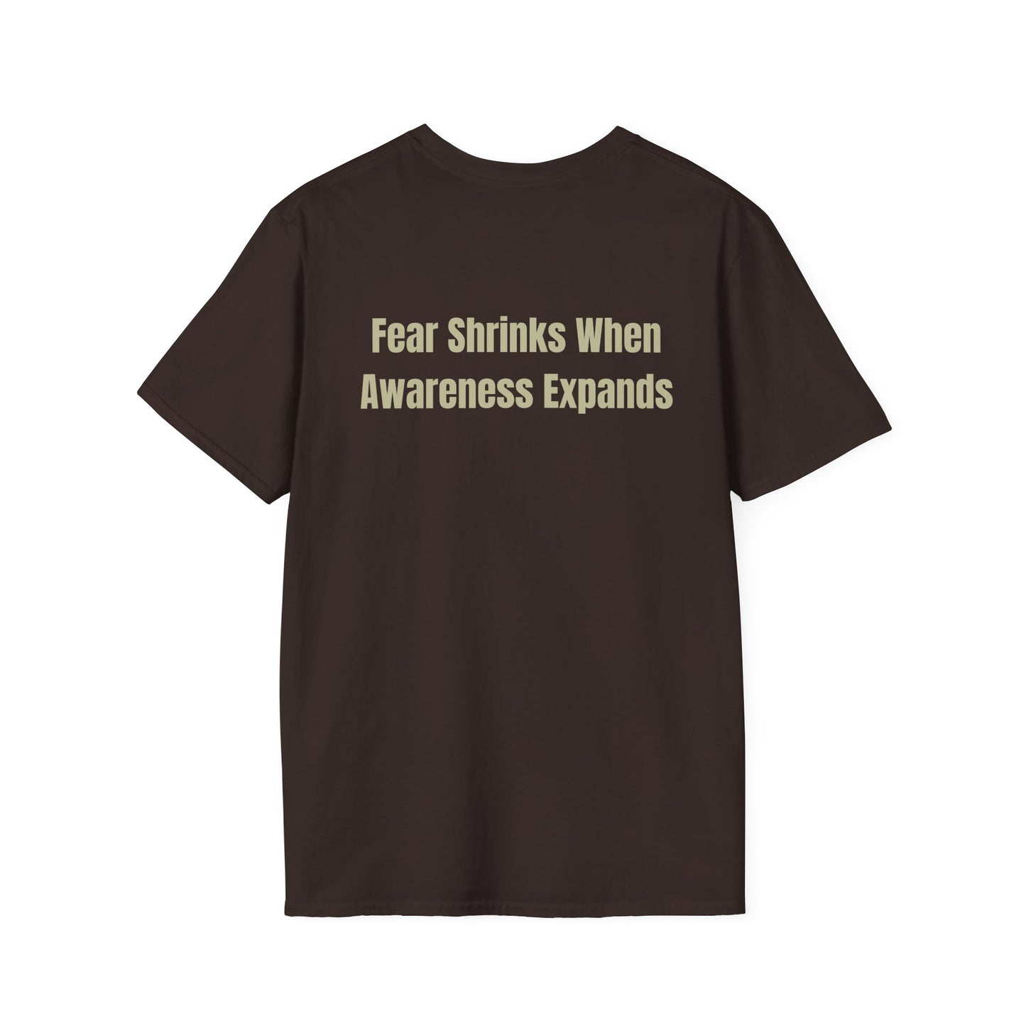 Perspective T-Shirt – “Fear Shrinks When Awareness Expands” Inspirational Tee | Mindfulness Shirt