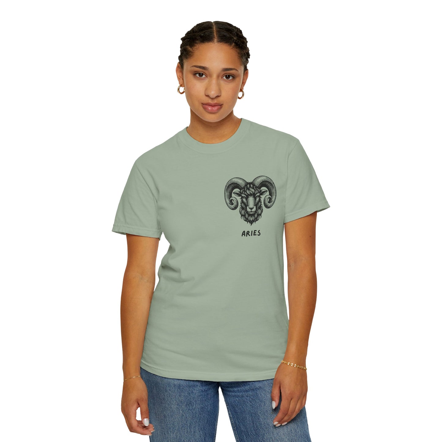 Aries Zodiac T-Shirt – Aries Ram Astrology Graphic Tee | Vintage Star Sign Shirt, Unisex Tee