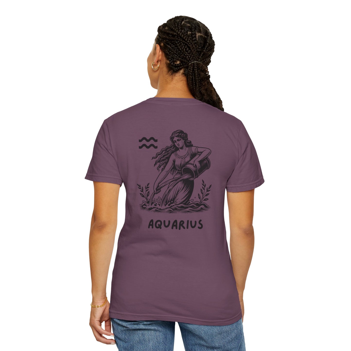 Aquarius Zodiac T-Shirt – Vintage Water Bearer Astrology Tee | Celestial Star Sign Shirt