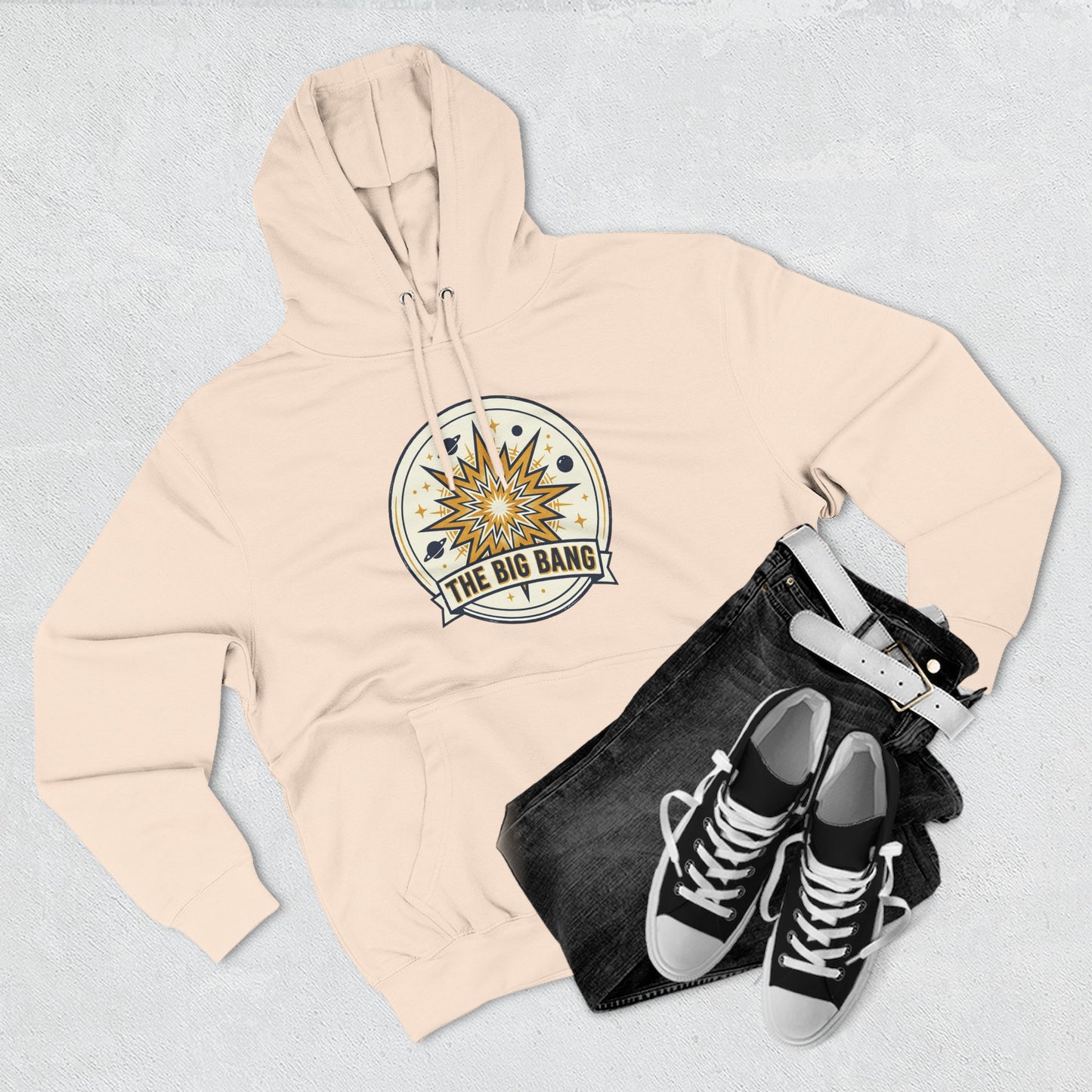 Big Bang Hoodie – Retro Starburst Universe Graphic Hoodie | Astronomy Science Hoodie, Cosmic Streetwear, Unisex Hoodie