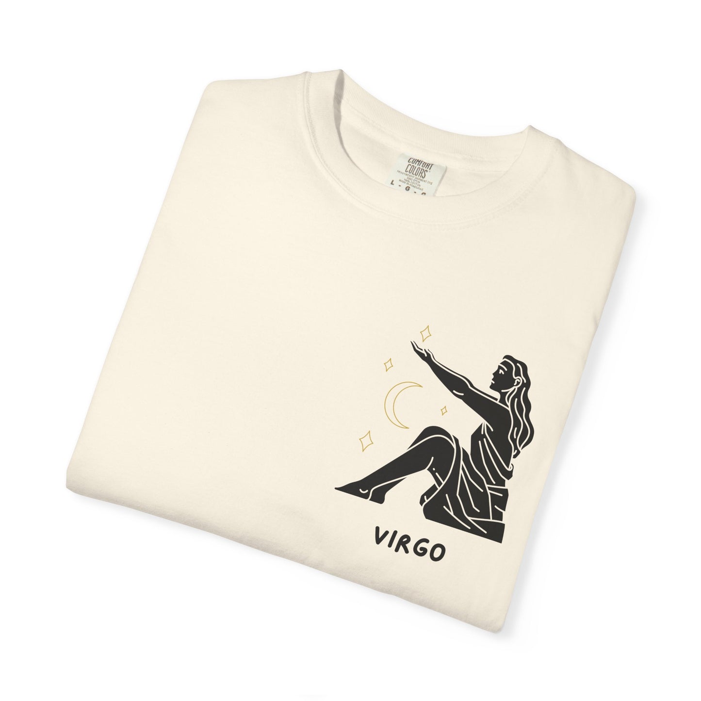 Virgo Zodiac T-Shirt – Minimalist Astrology Tee | Celestial Star Sign Graphic Shirt