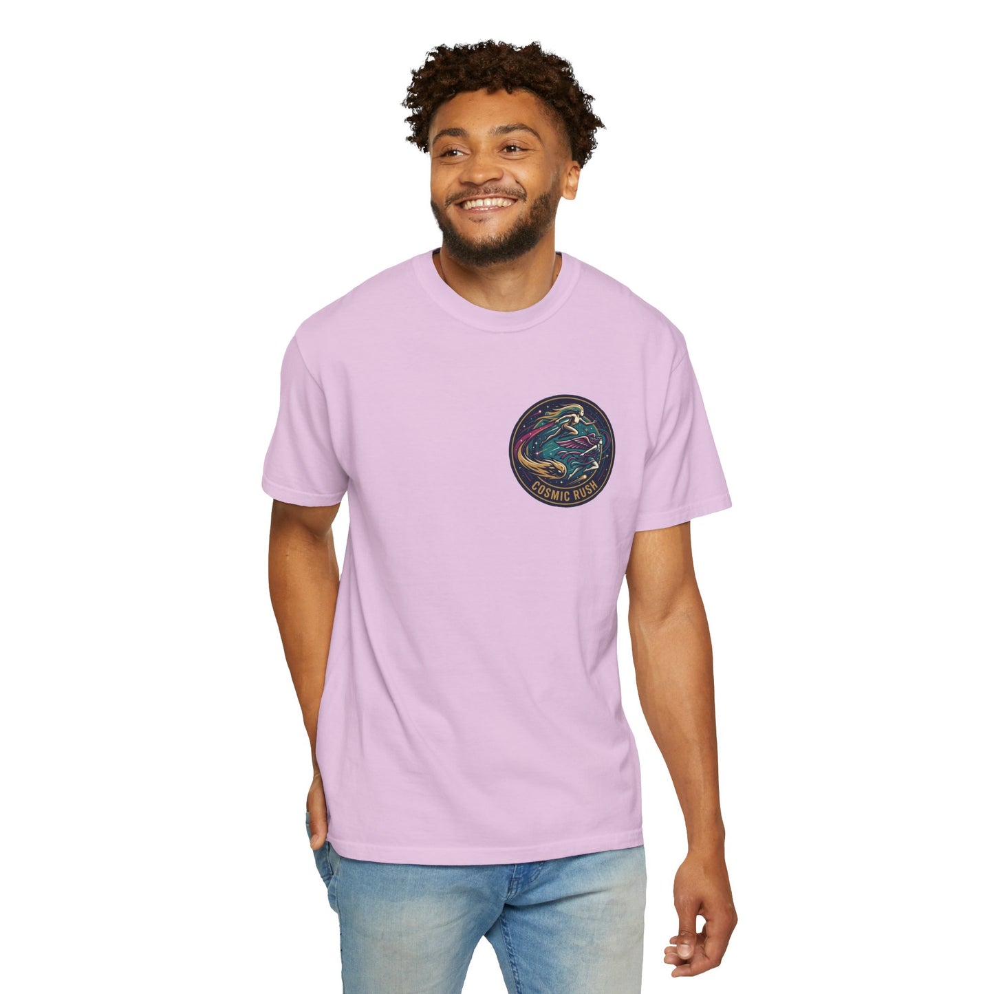 Cosmic Rush Skate T-Shirt – Retro Space Surf Graphic Tee | Vintage Cosmic Wave Shirt, Unisex Casual Tee