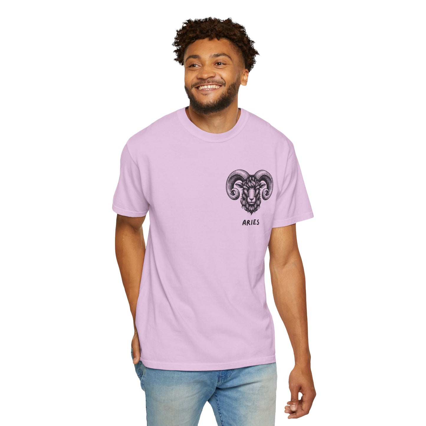 Aries Zodiac T-Shirt – Aries Ram Astrology Graphic Tee | Vintage Star Sign Shirt, Unisex Tee