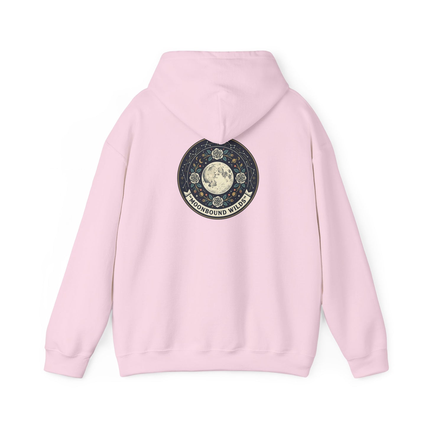 Moonbound Wilds Hoodie – Celestial Wolf Moon Graphic Sweatshirt | Vintage Cosmic Streetwear