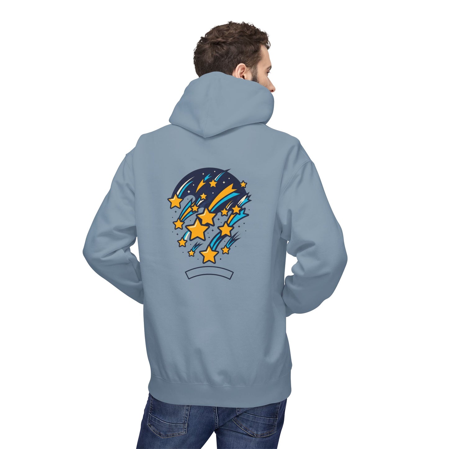 Starfall Hoodie – Shooting Stars Graphic Hoodie | Celestial Aesthetic, Cosmic Streetwear, Unisex Pullover