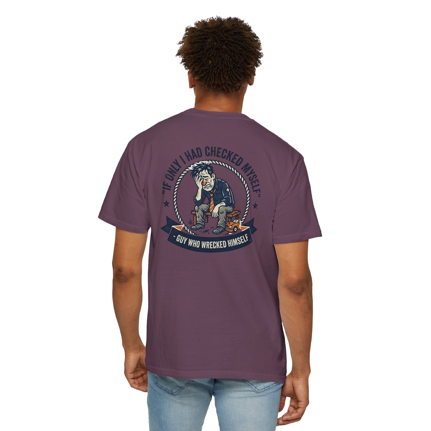 Funny Self Reflection T-Shirt – “If Only I Had Checked Myself” Vintage Humor Tee | Sarcastic Graphic Shirt