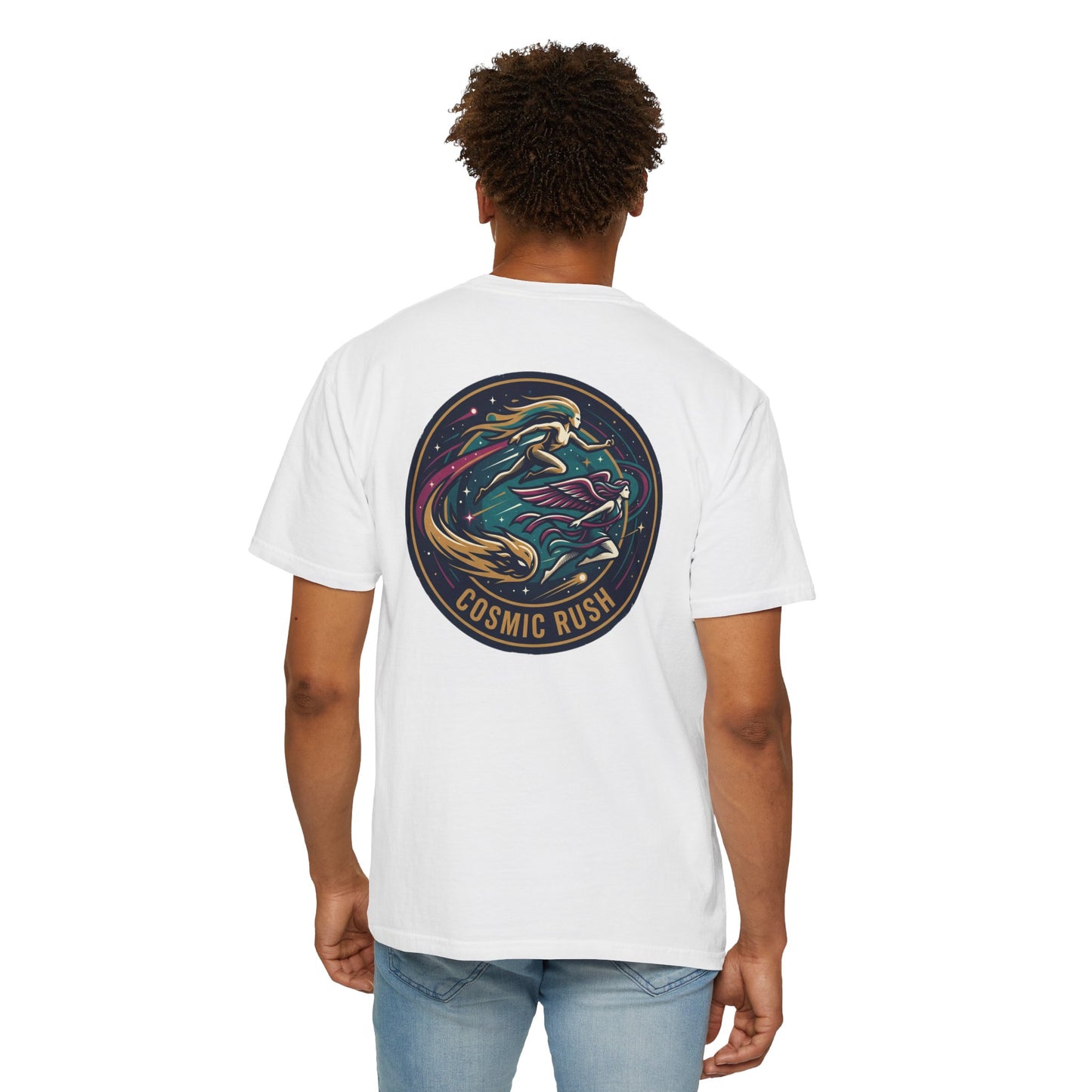 Cosmic Rush Skate T-Shirt – Retro Space Surf Graphic Tee | Vintage Cosmic Wave Shirt, Unisex Casual Tee