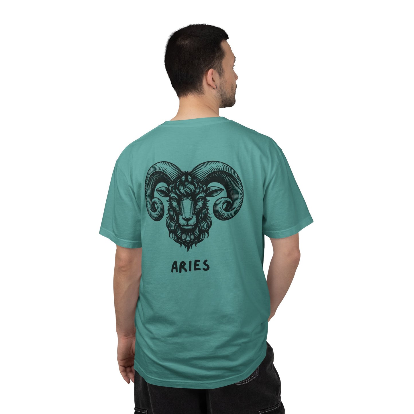 Aries Zodiac T-Shirt – Aries Ram Astrology Graphic Tee | Vintage Star Sign Shirt, Unisex Tee