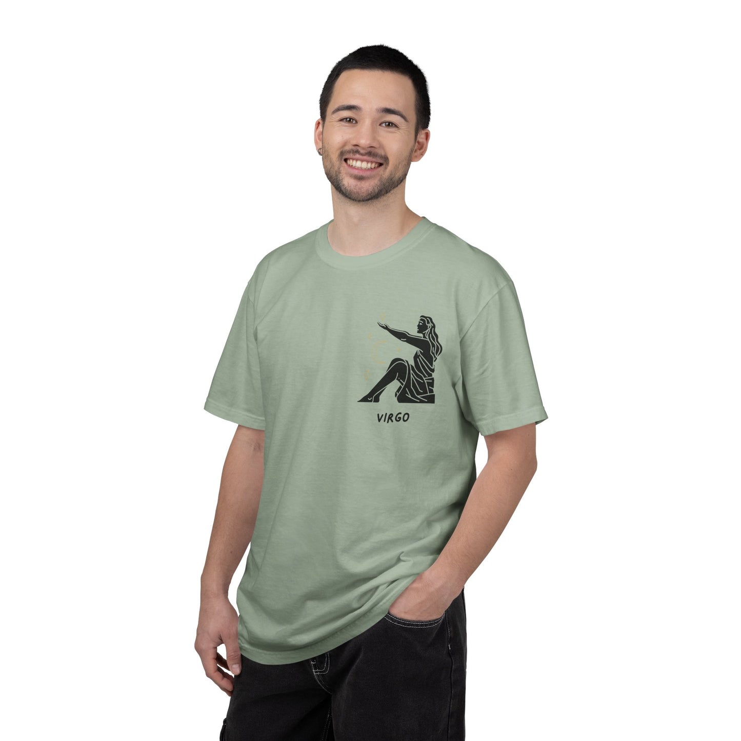 Virgo Zodiac T-Shirt – Minimalist Astrology Tee | Celestial Star Sign Graphic Shirt