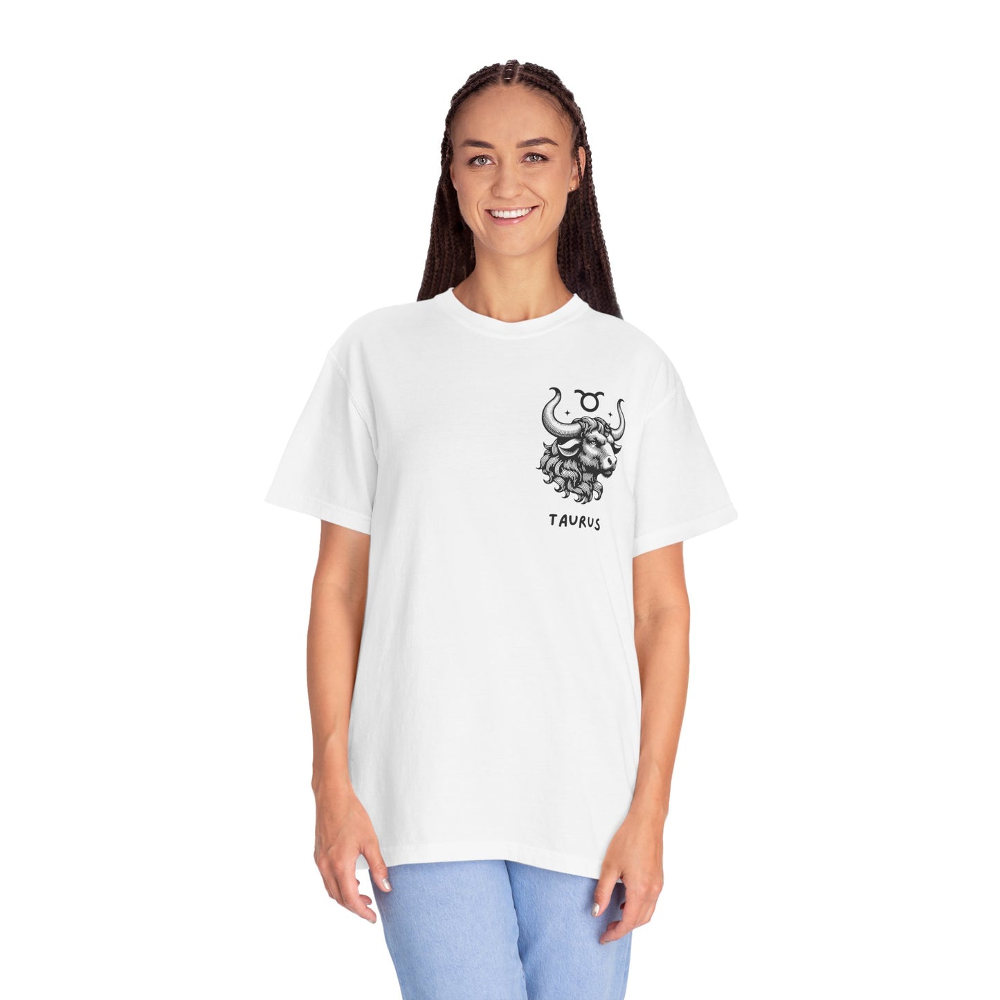 Taurus Bull Zodiac T-Shirt – Minimal Astrology Graphic Tee | Earth Sign Vintage Shirt