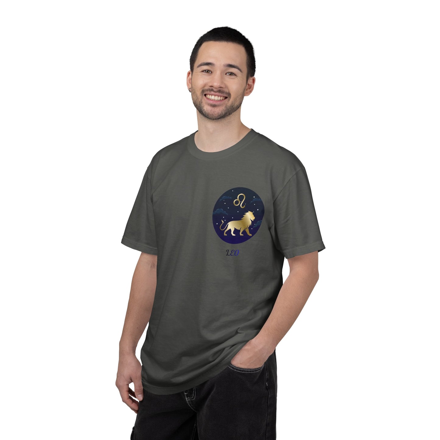 Leo Zodiac T-Shirt – Gold Lion Constellation Graphic Tee | Celestial Astrology Shirt