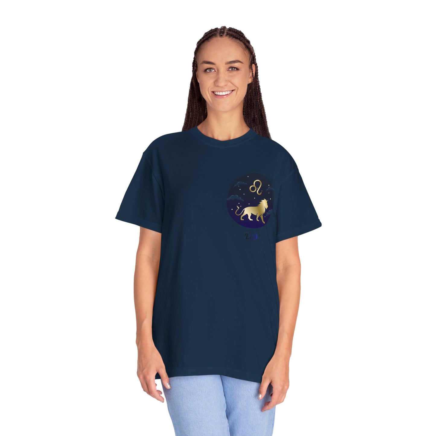 Leo Zodiac T-Shirt – Gold Lion Constellation Graphic Tee | Celestial Astrology Shirt