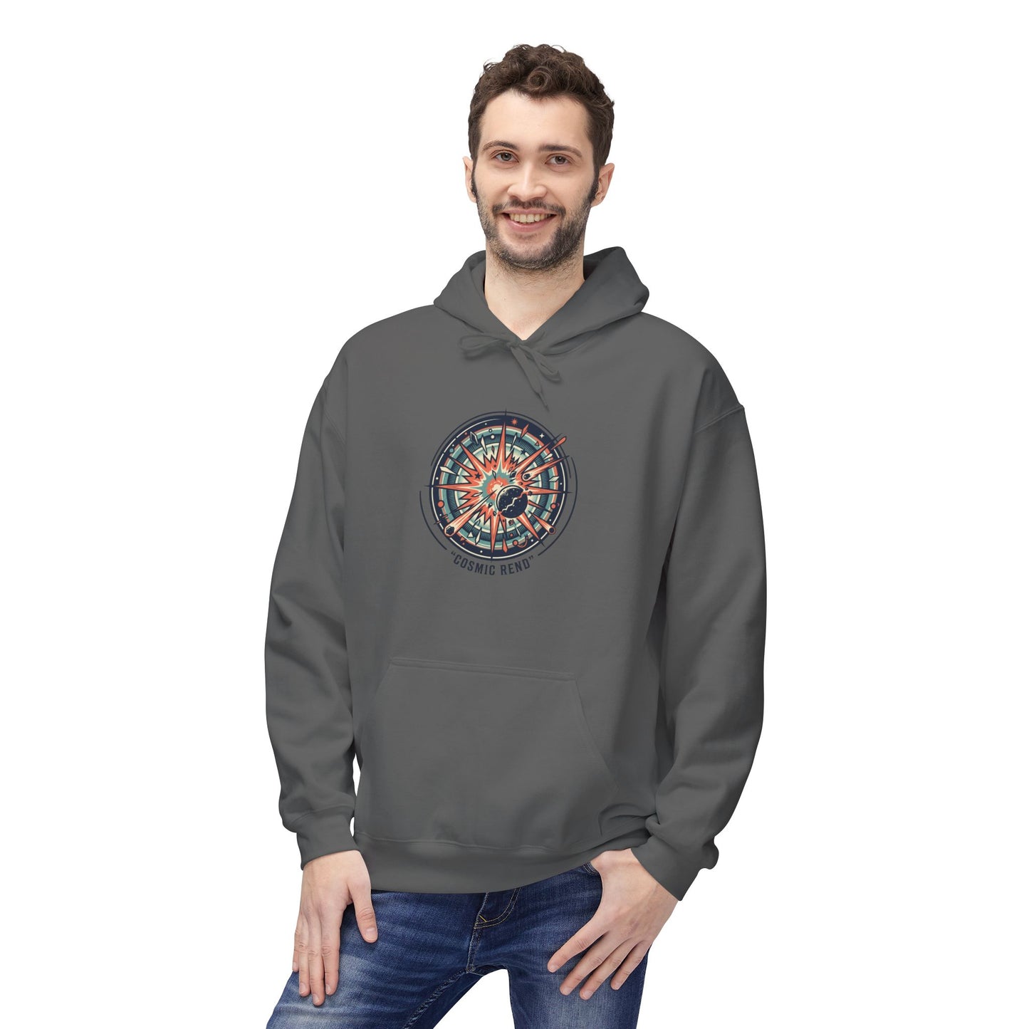 Cosmic Compass Hoodie – Retro Space Navigation Graphic Hoodie | Celestial Streetwear, Vintage Space Aesthetic, Unisex Hoodie