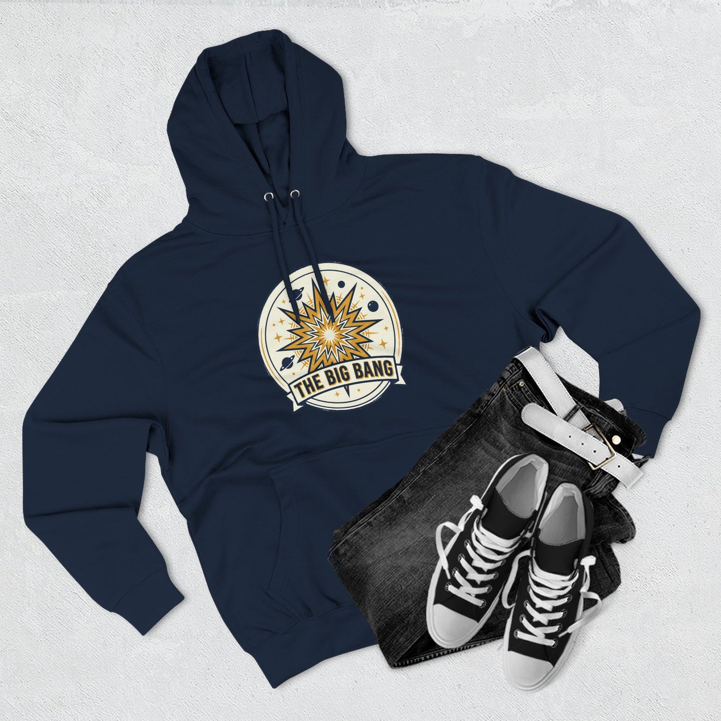 Big Bang Hoodie – Retro Starburst Universe Graphic Hoodie | Astronomy Science Hoodie, Cosmic Streetwear, Unisex Hoodie